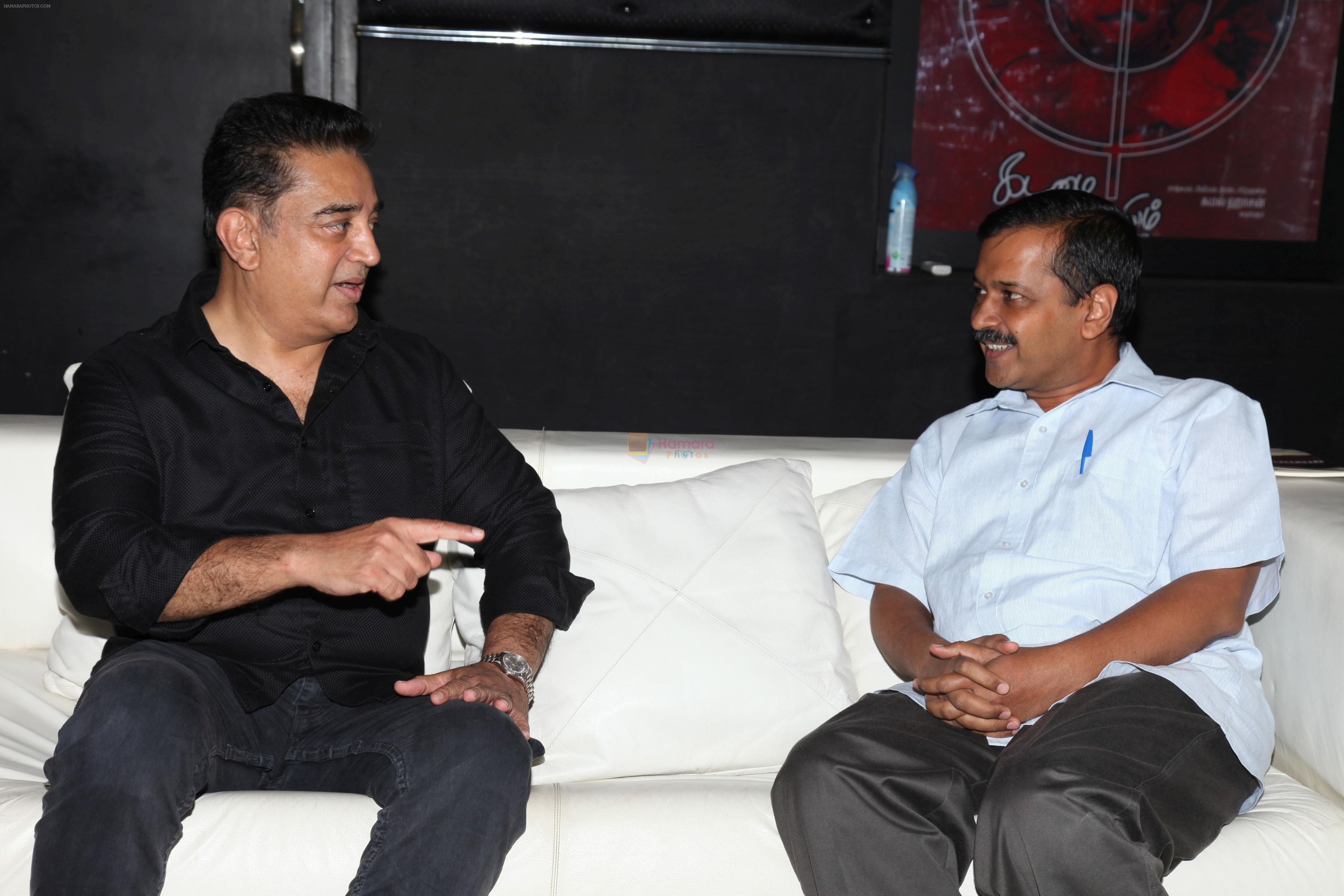 Mr. Kamal Haasan with Delhi�s CM Arvind Kejriwal IMG_4185