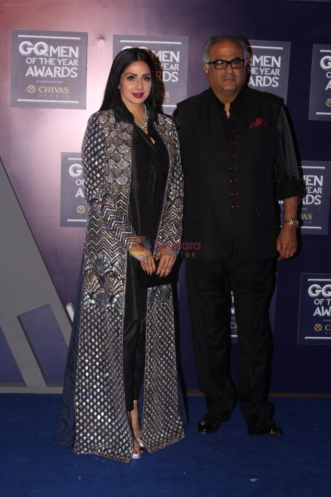 Sridevi, Boney Kapoor At Red Carpet Of GQ Men Of The Year Awards 2017 on 22nd Sept 2017