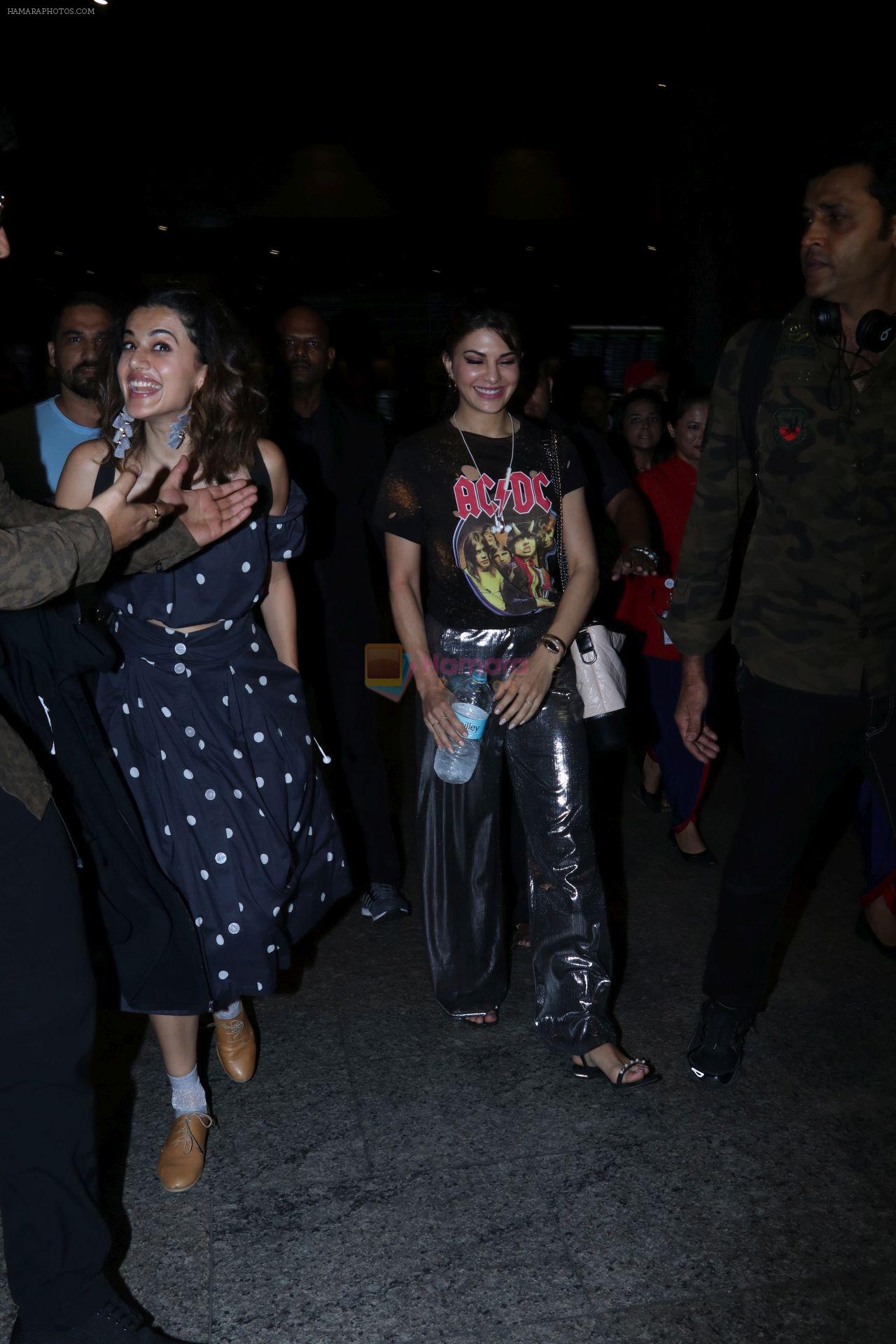 Jacqueline Fernandez, Taapsee Pannu Spotted At Airport on 28th Sept 2017