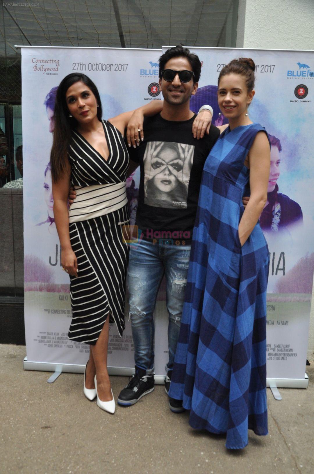 Kalki Koechlin,Arslan Goni, Richa Chadda at the Trailer Launch Of The Film Jia Aur Jia on 30th Sept 2017