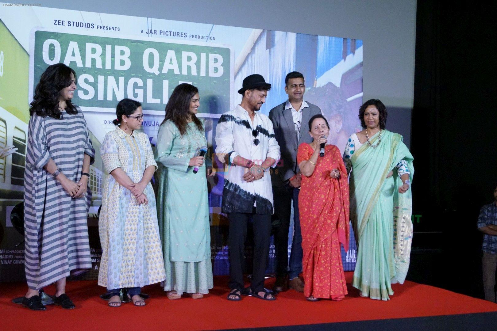 Irrfan Khan & Parvathy At Trailer Launch Of Film Qarib Qarib Singlle on 6th Oct 2017
