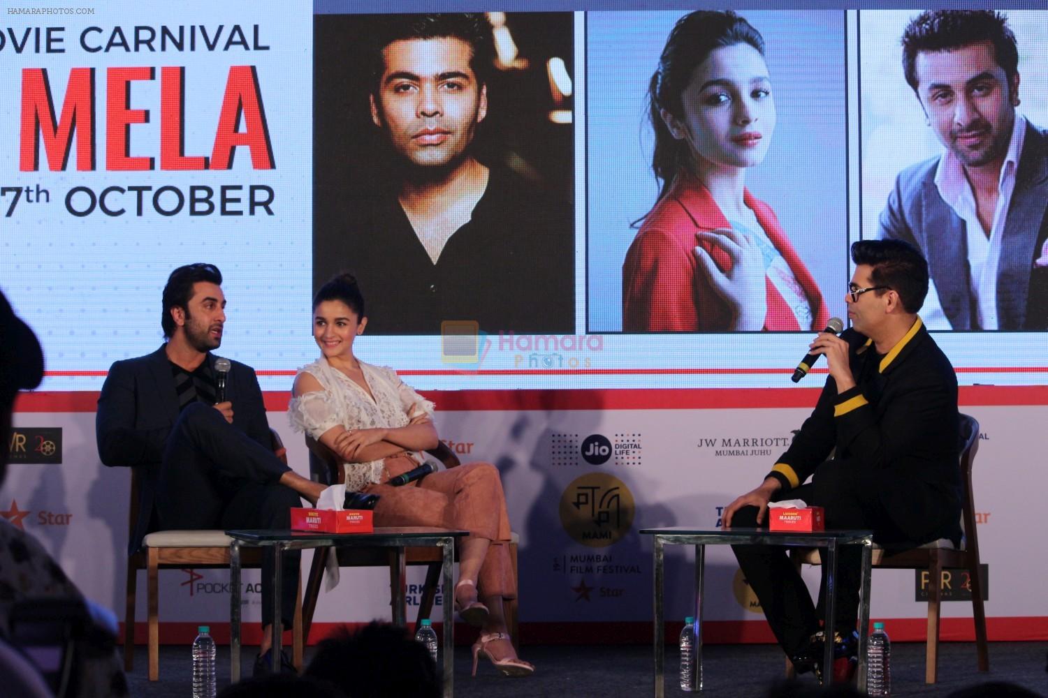 Alia BHatt, Ranbir Kapoor, Karan Johar At Jio Mami Film Mela on 7th Oct 2017