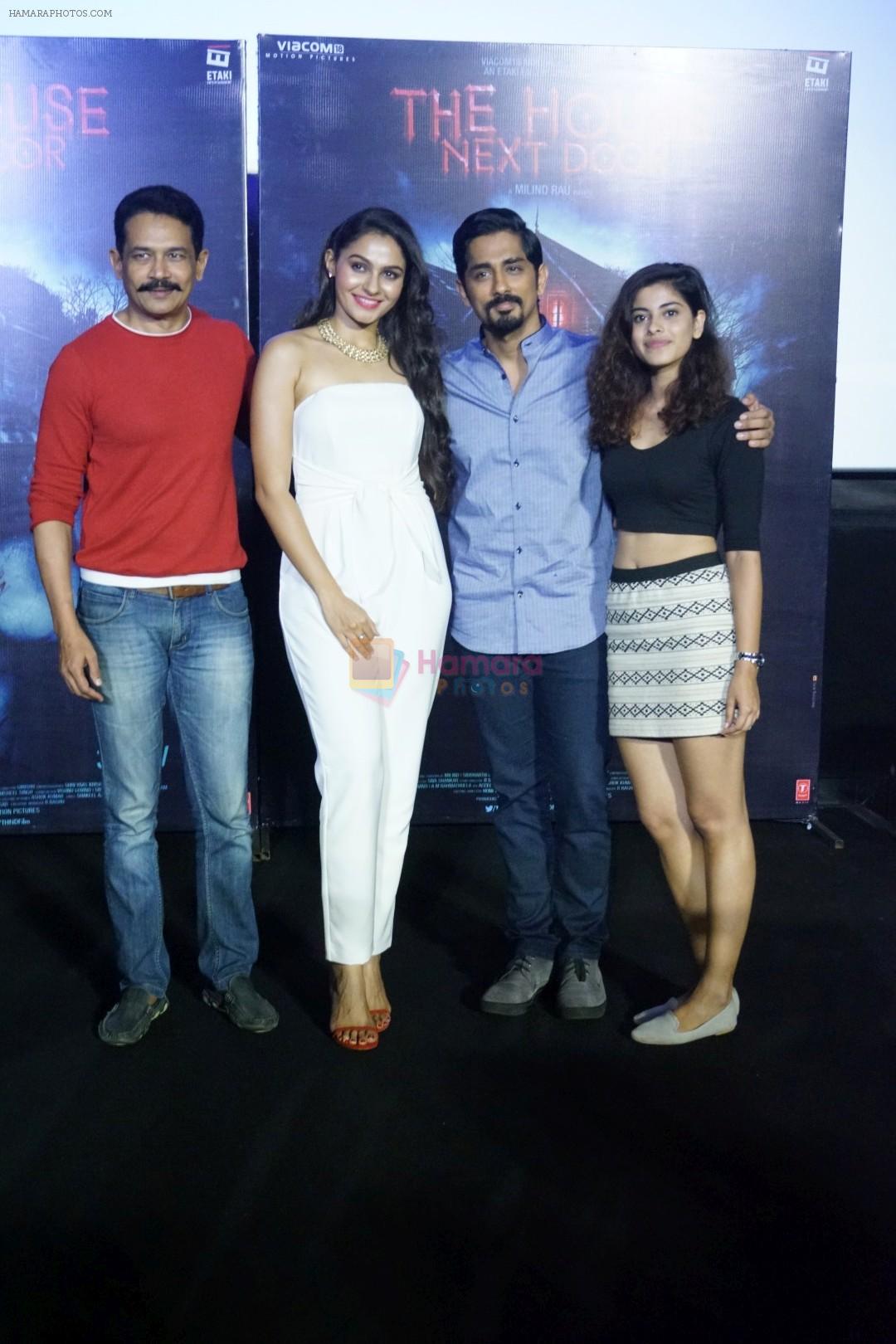 Siddharth, Atul Kulkarni, Andrea Jeremiah at the Trailer Launch Of Film The House Next Door on 10th Oct 2017