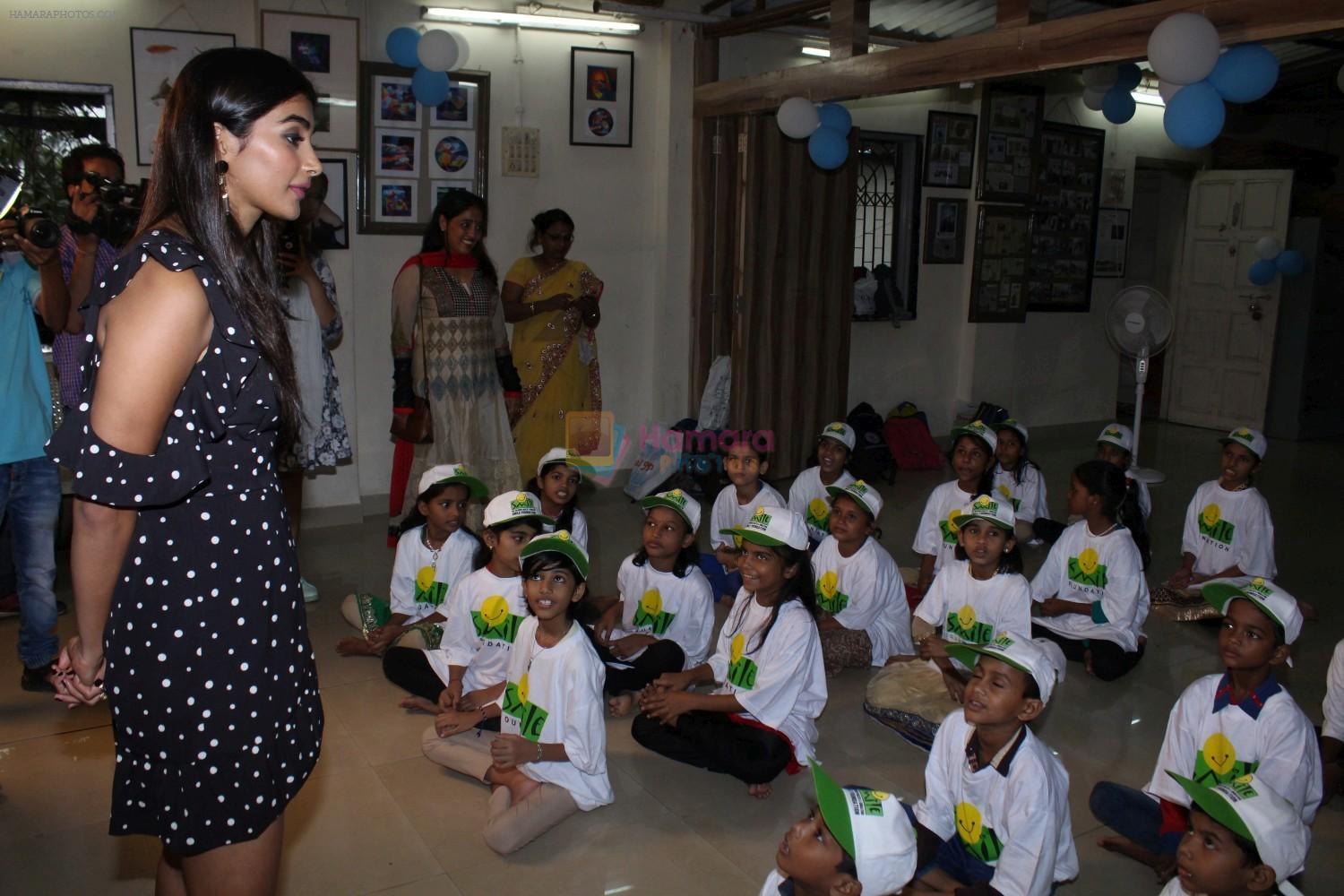 Pooja Hegde Celebrate Her Birthday With Smile Foundation Kids on 13th Oct 2017
