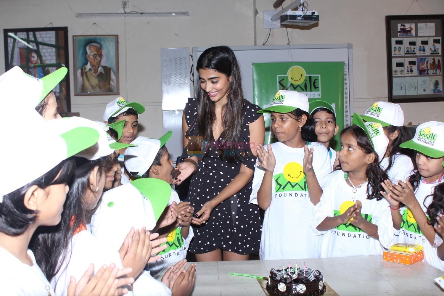 Pooja Hegde Celebrate Her Birthday With Smile Foundation Kids on 13th Oct 2017