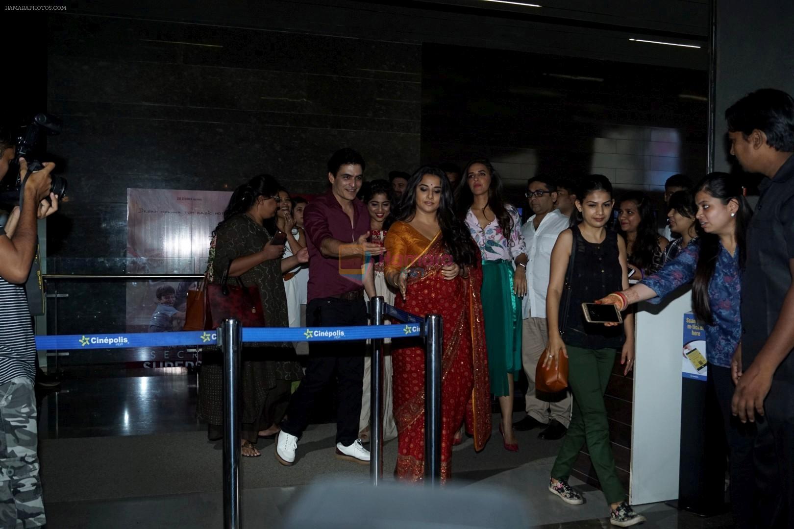 Vidya Balan, Neha Dhupia, Manav Kaul at the Trailer Launch Of Film Tumhari Sulu on 14th Oct 2017