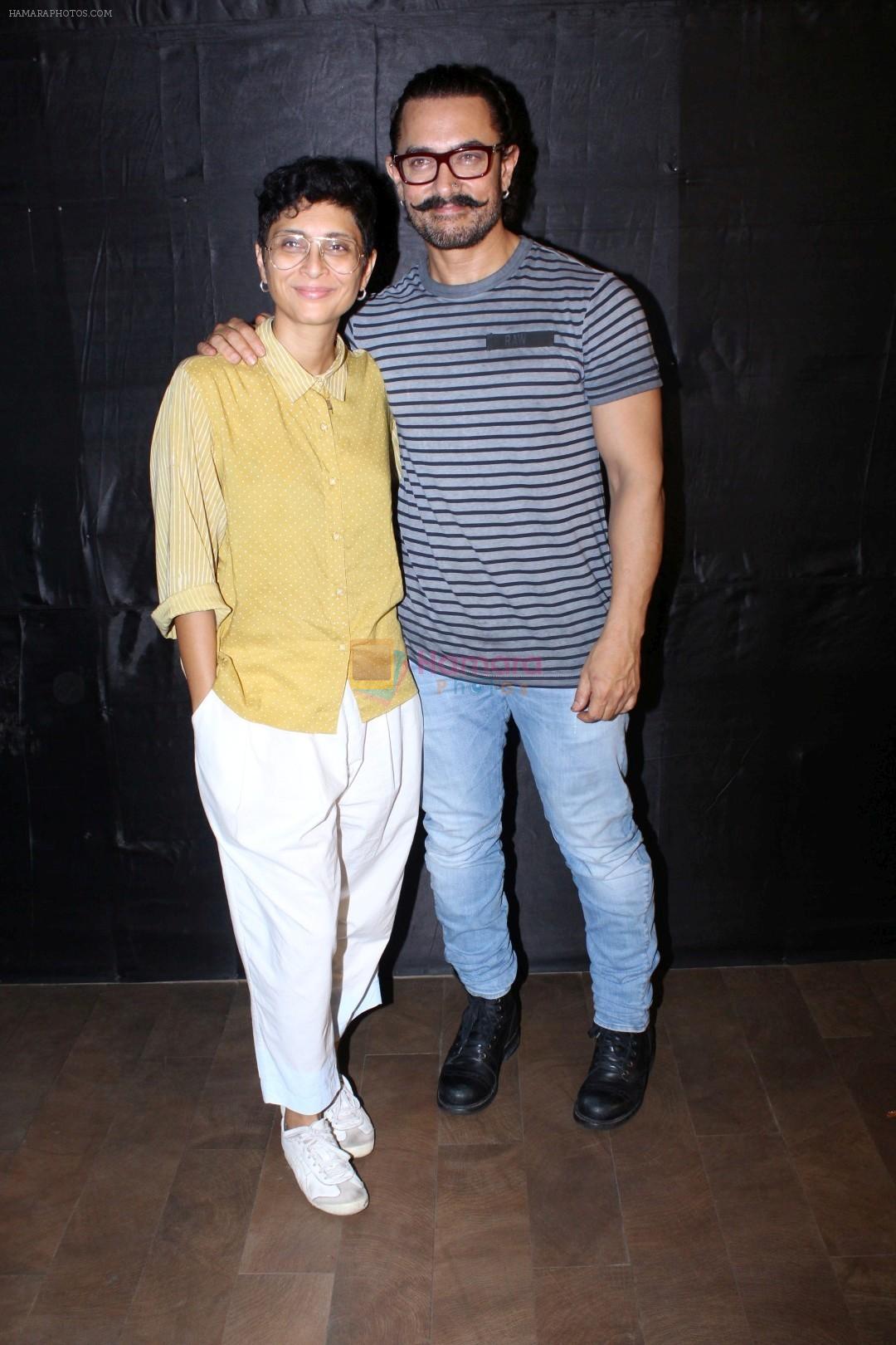 Aamir Khan, Kiran Rao at the special screening of film secret superstar on 17th Oct 2017