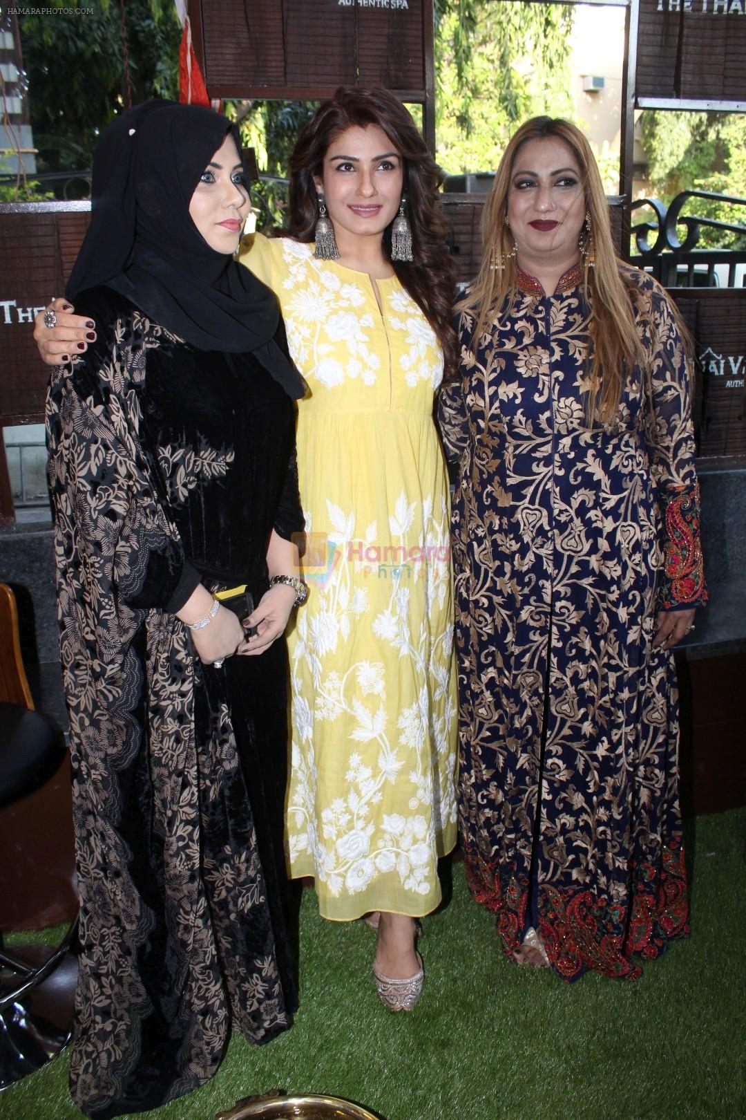 Raveena Tandon, mehjbeen khan and Shura khan at the Thai Villa on 24th Oct 2017