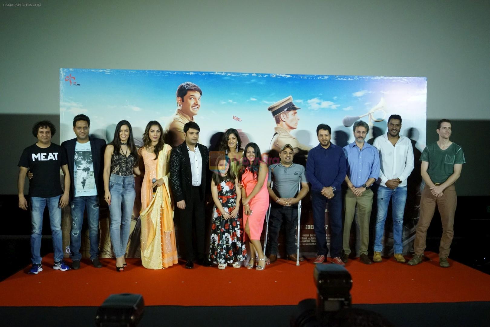Monica Gill, Kapil Sharma, Ishita Dutta, Maryam Zakaria, Gurdas Mann, Rajeev Dhingra, Edward Sonnenblick at the Trailer Launch Of Firangi on 24th Oct 2017