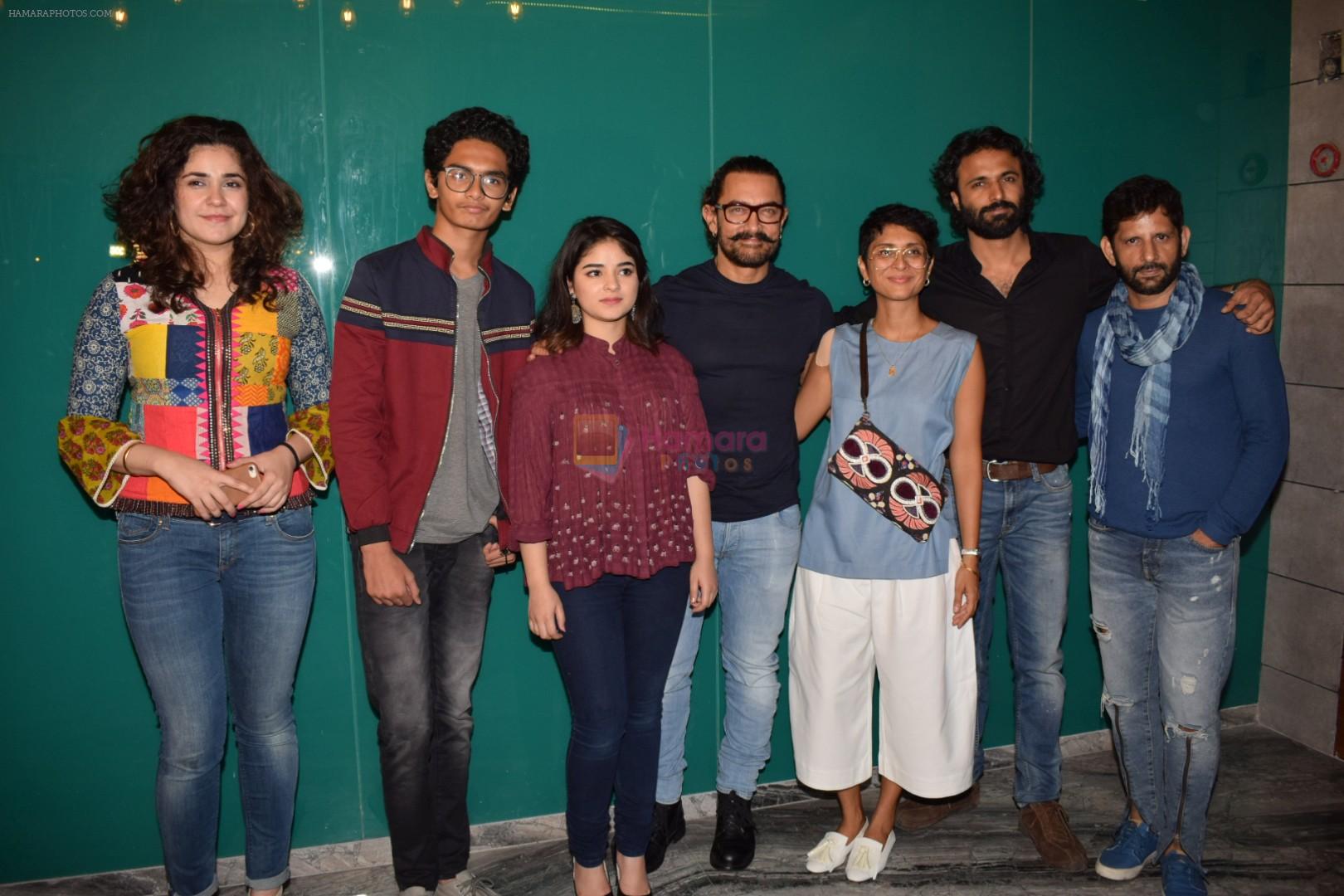 Aamir Khan, Kiran Rao, Zaira Wasim, Meher Vij,Raj Arjun, Avait Chandan at the Success Party Of Secret Superstar Hosted By Advait Chandan on 26th Oct 2017