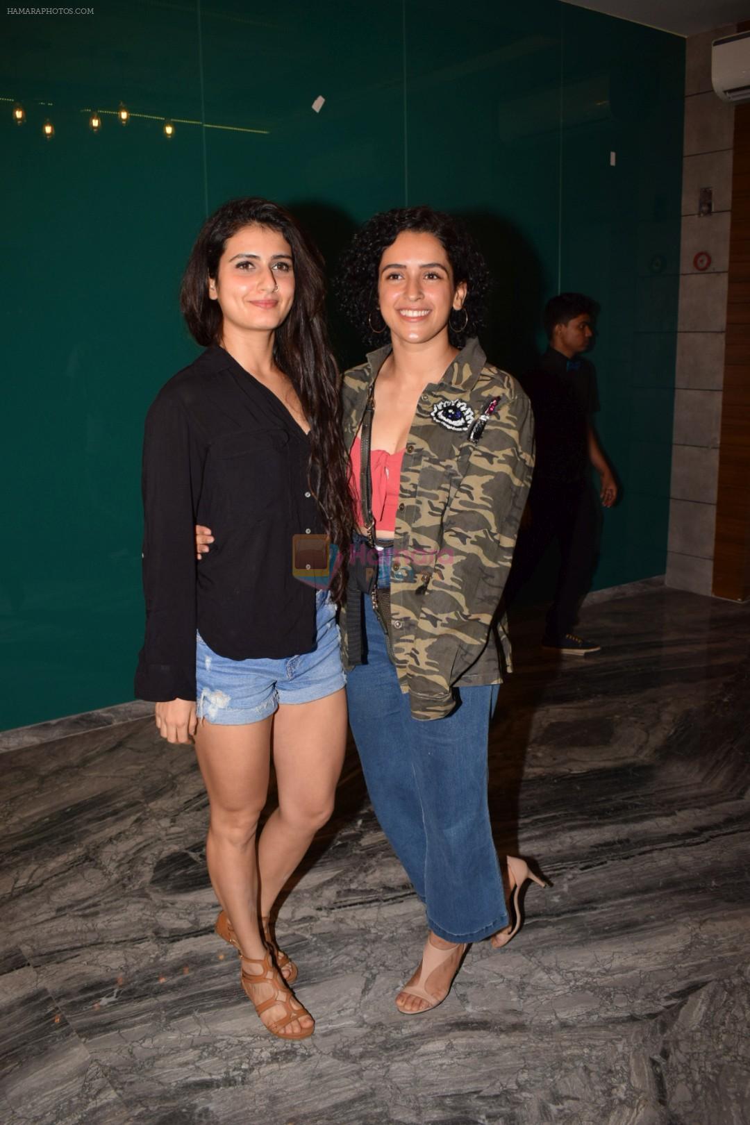 Fatima Sana Shaikh , Sanya Malhotra at the Success Party Of Secret Superstar Hosted By Advait Chandan on 26th Oct 2017