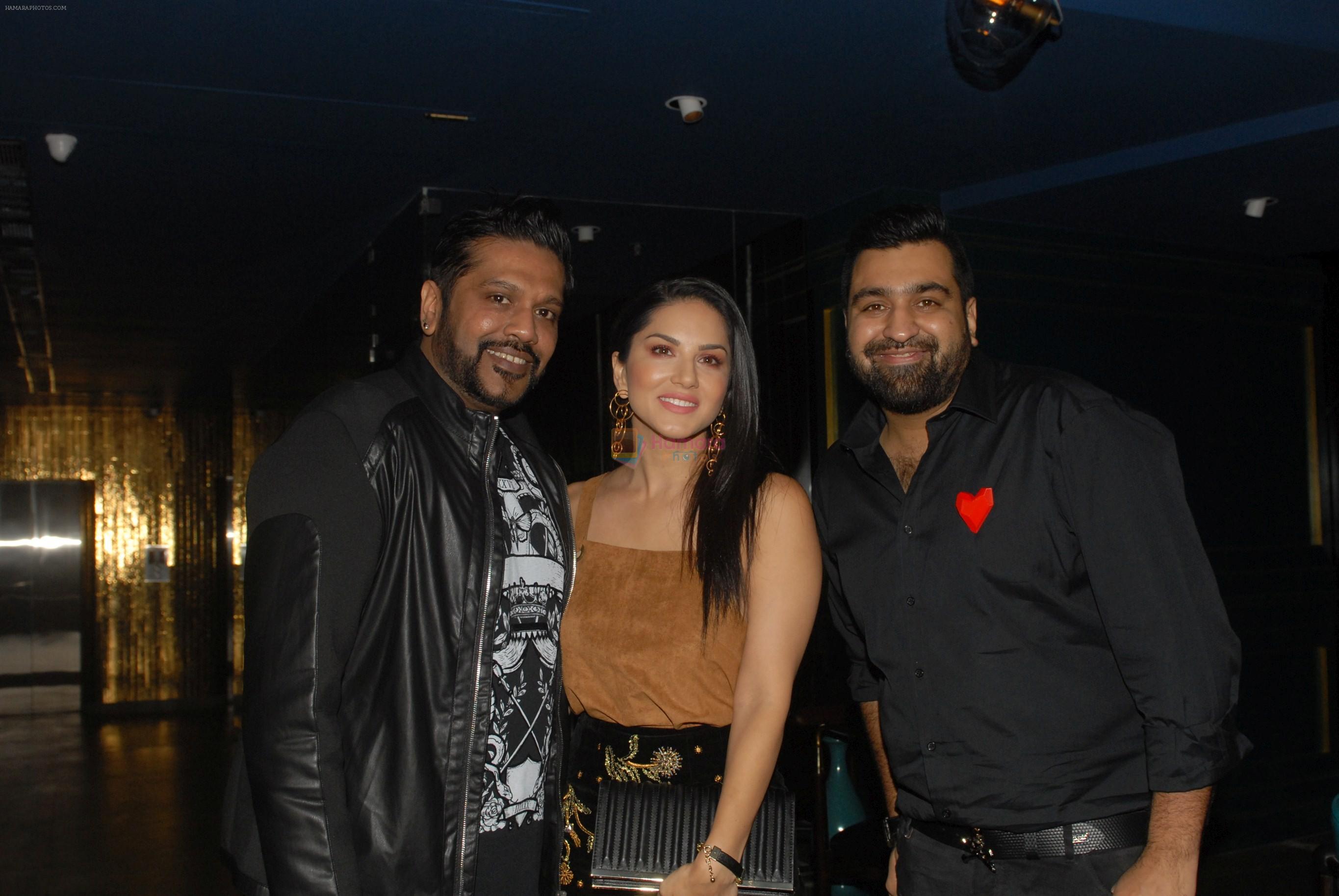 Sunny Leone, Rocky S at the Launch Of Priyank Sukhija's Restaurant Jalwa on 26th Oct 2017