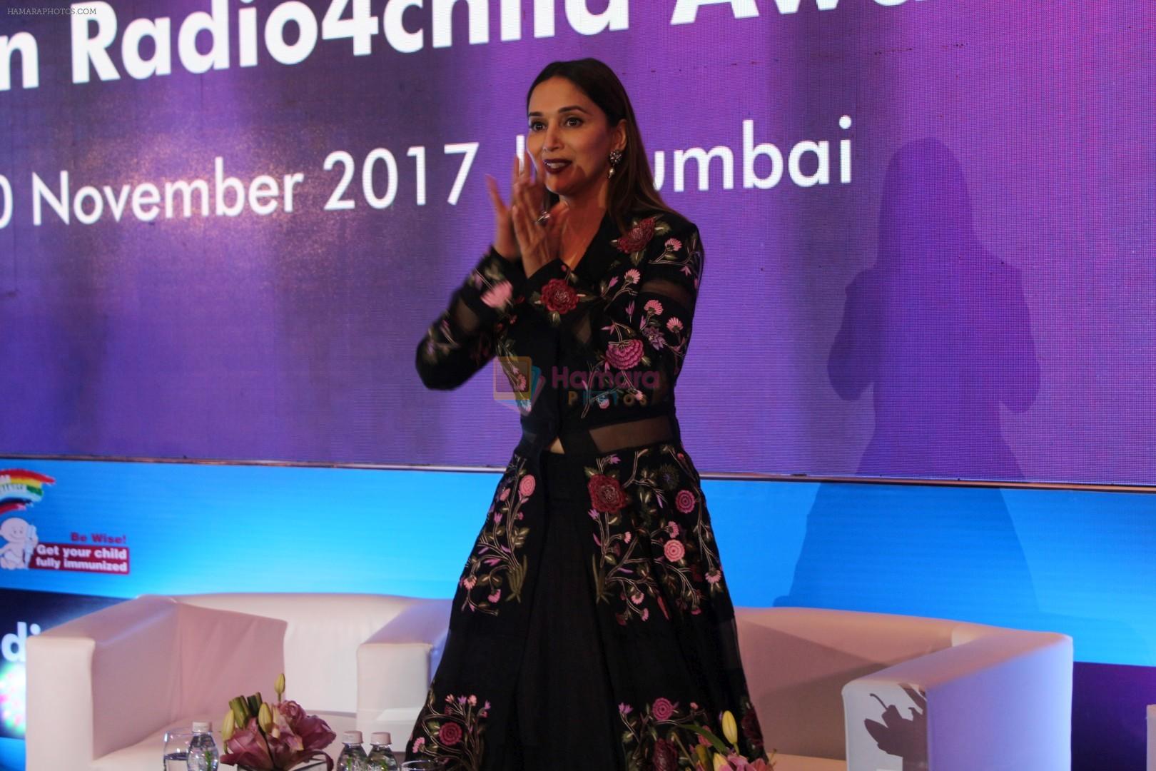 Madhuri Dixit At Redio 4 Child Award 2017 on 10th Nov 2017