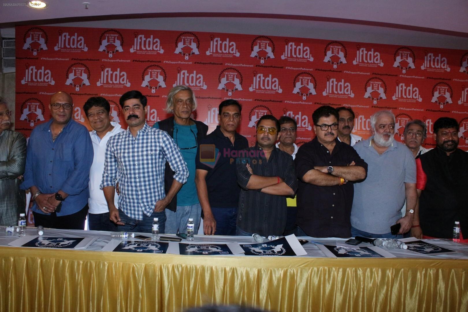 Sushant Singh, Sudhir Mishra, Ashok Pandit with IFTDA Association Members Came Together To Express Solidarity Towards Sanjay Leela Bhansali on 13th Nov 2017