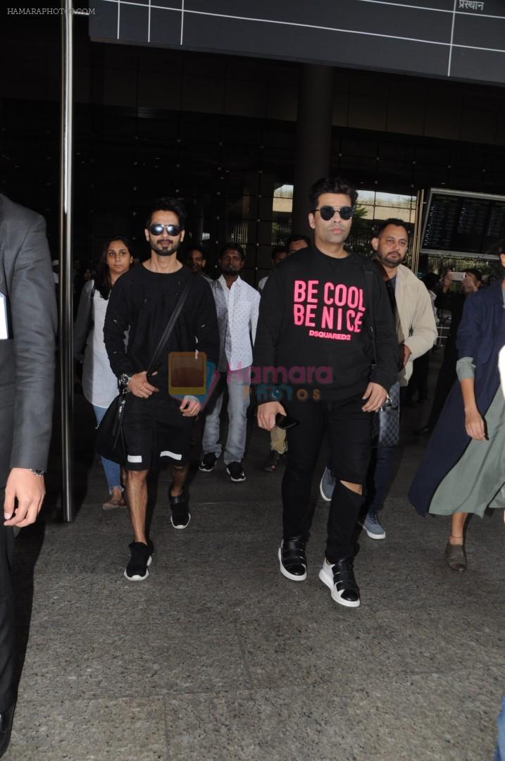 Shahid Kapoor, Karan Johar Spotted At Airport on 18th Nov 2017