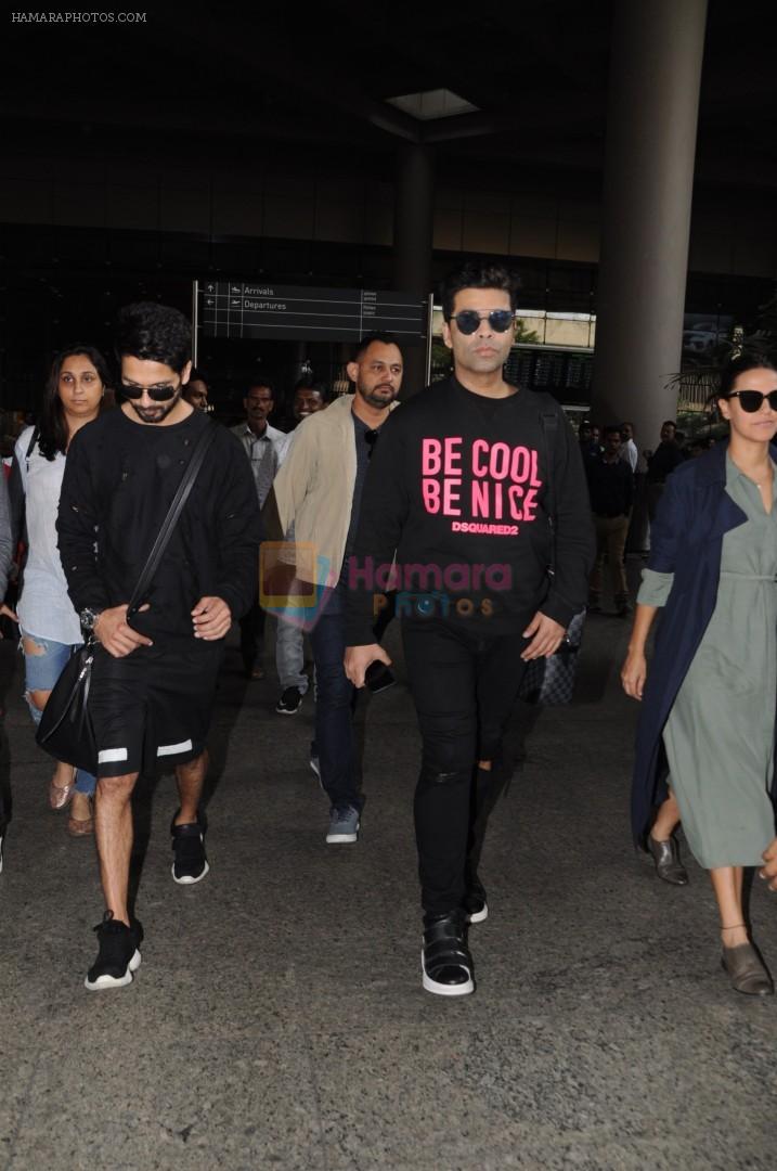 Sonakshi Sinha, Shahid Kapoor, Karan Johar, Neha Dhupia Spotted At Airport on 18th Nov 2017