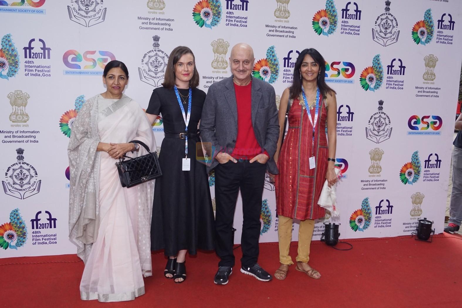 Anupam Kher, Deepti Naval At Red Carpet For Film CHUTNEY At IFFI 2017 on 25th Nov 2017