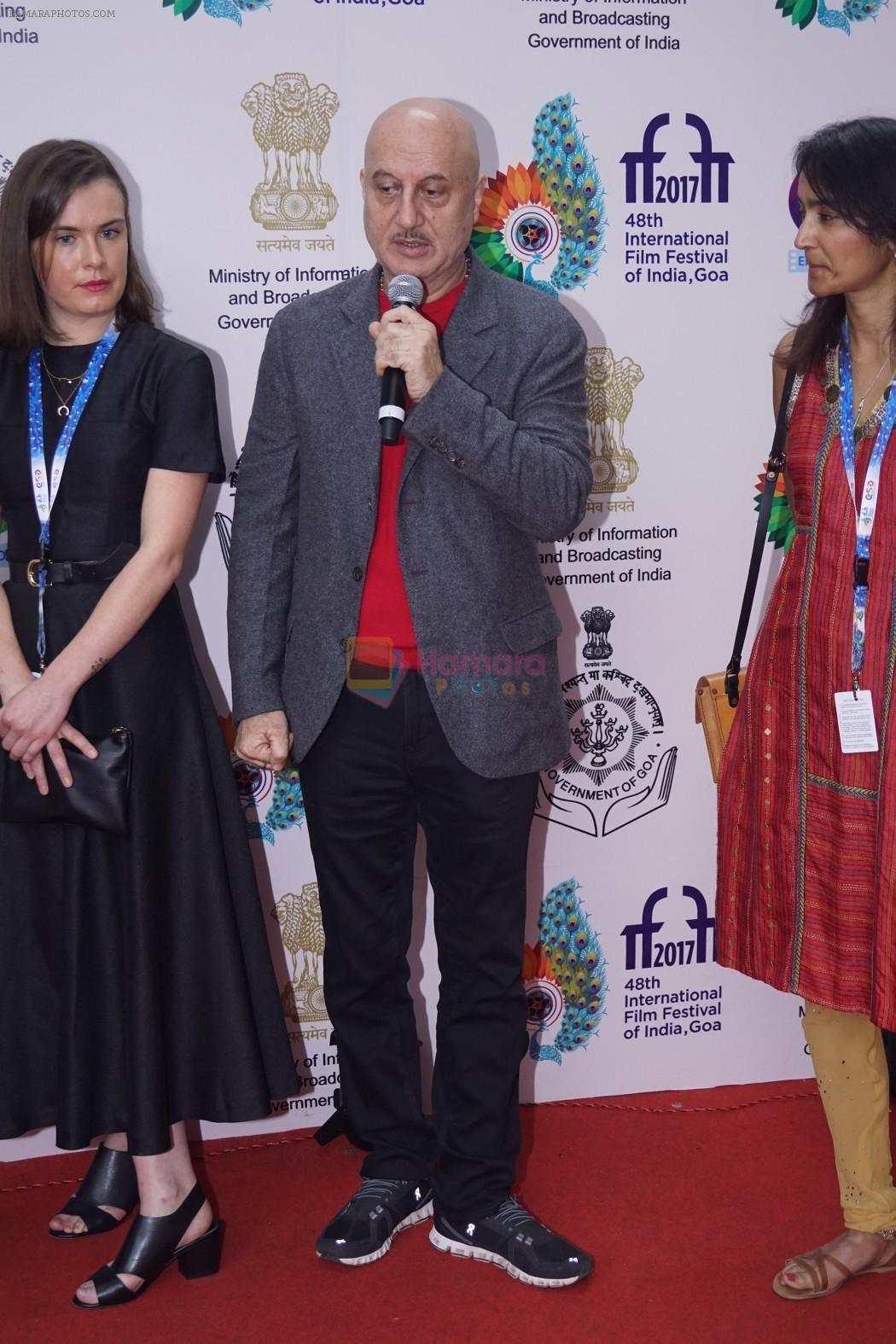 Anupam Kher At Red Carpet For Film CHUTNEY At IFFI 2017 on 25th Nov 2017