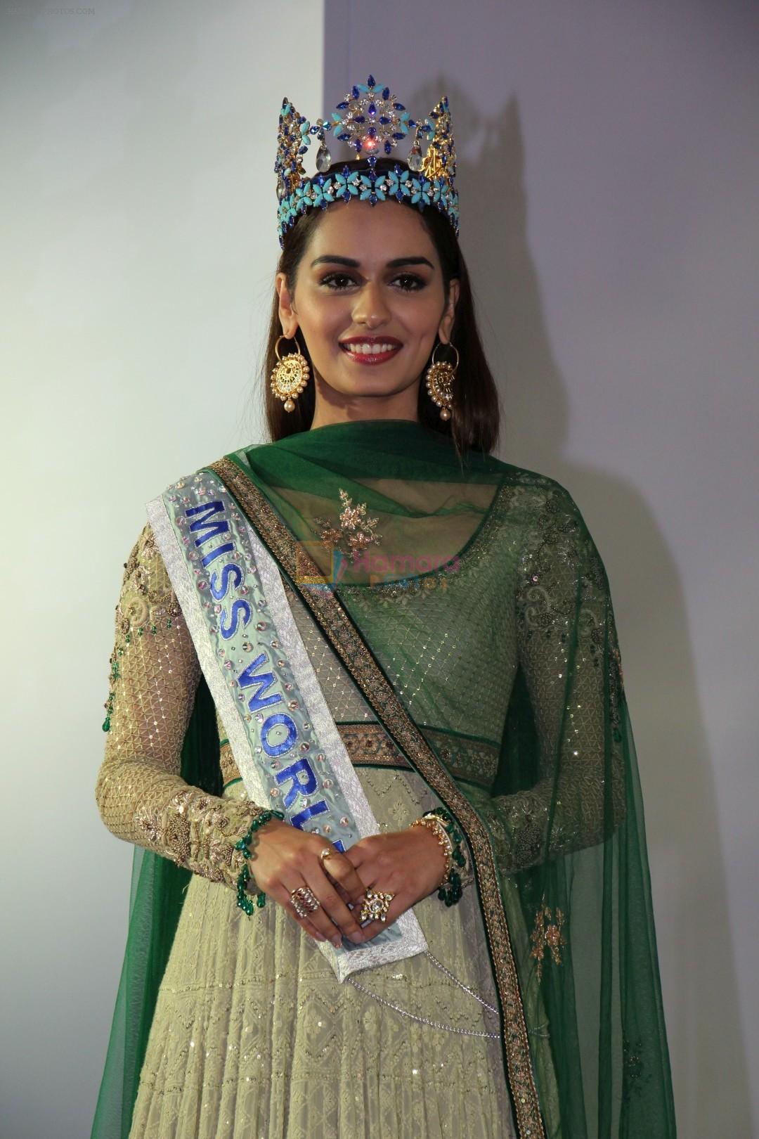 Manushi Chillar Miss World at the press conference on 27th Nov 2017