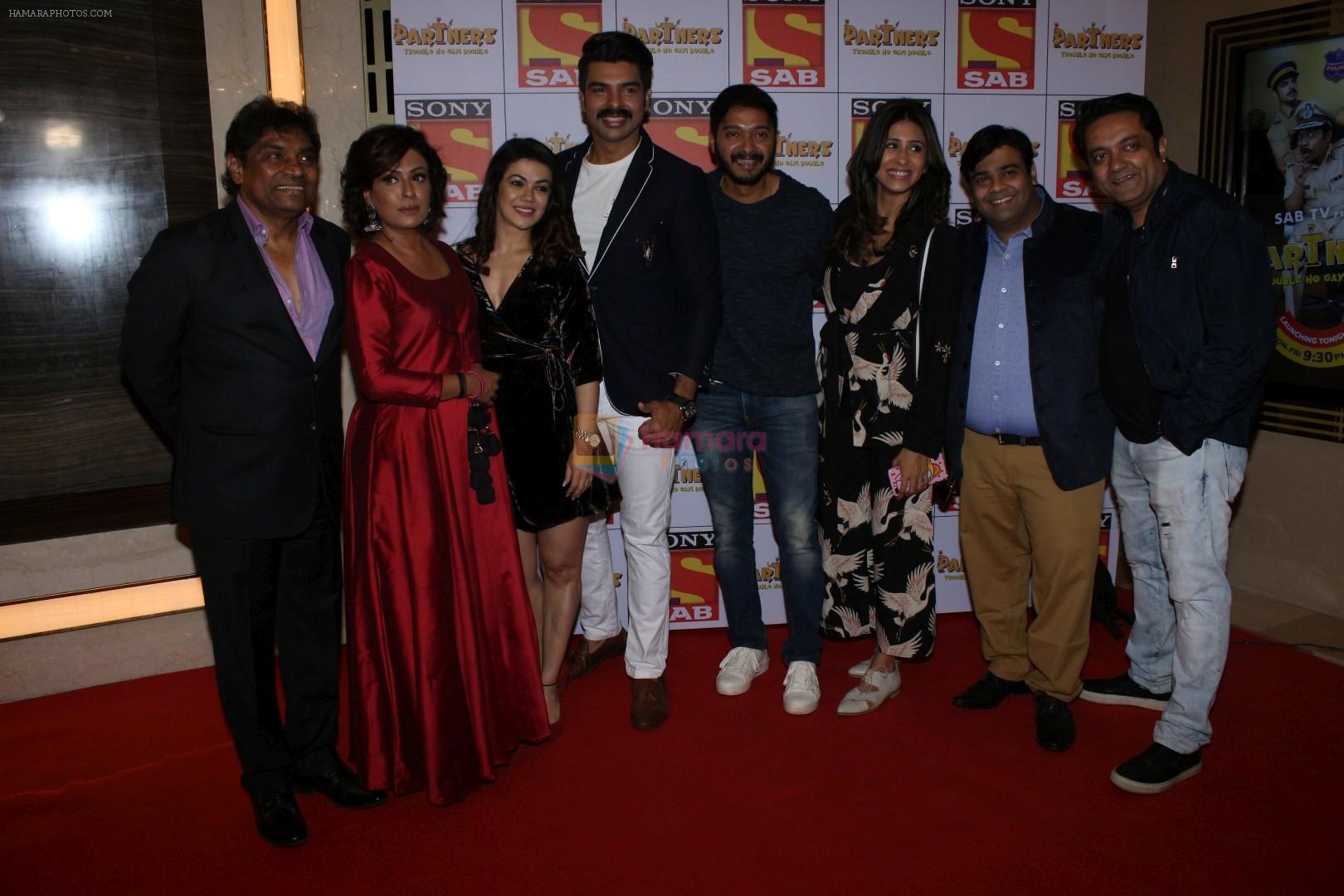 Shreyas Talpade, Johnny Lever, Shweta Gulati, Ashwini Kalsekar, Kishwar Merchant, Kiku Sharda at the Red Carpet Of SAB TV New Show PARTNERS on 28th Nov 2017