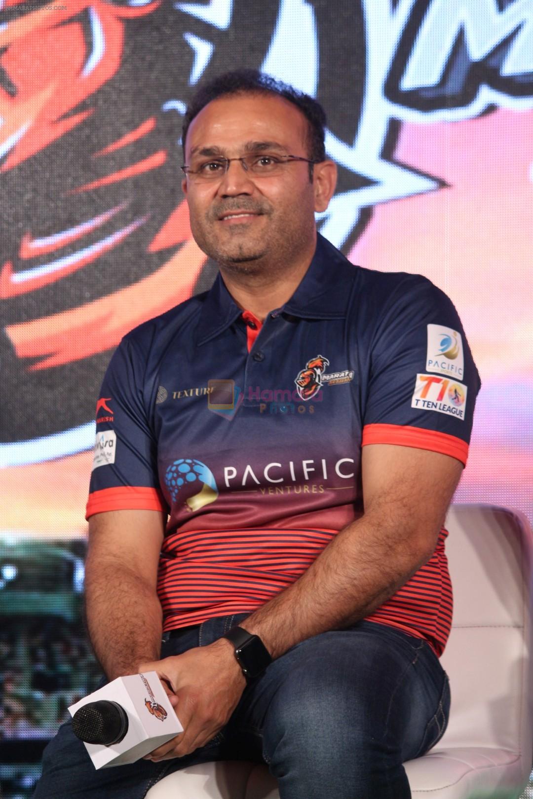 Virender Sehwag at the Launch Of Maratha Arabians Team Jersey & Set For A Fresh Battle Ground In Arabian Land on 30th Nov 2017