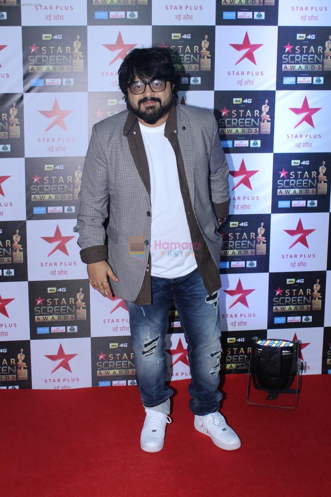 Pritam Chakraborty at the Red Carpet of Star Screen Awards in Mumbai on 3rd Dec 2017