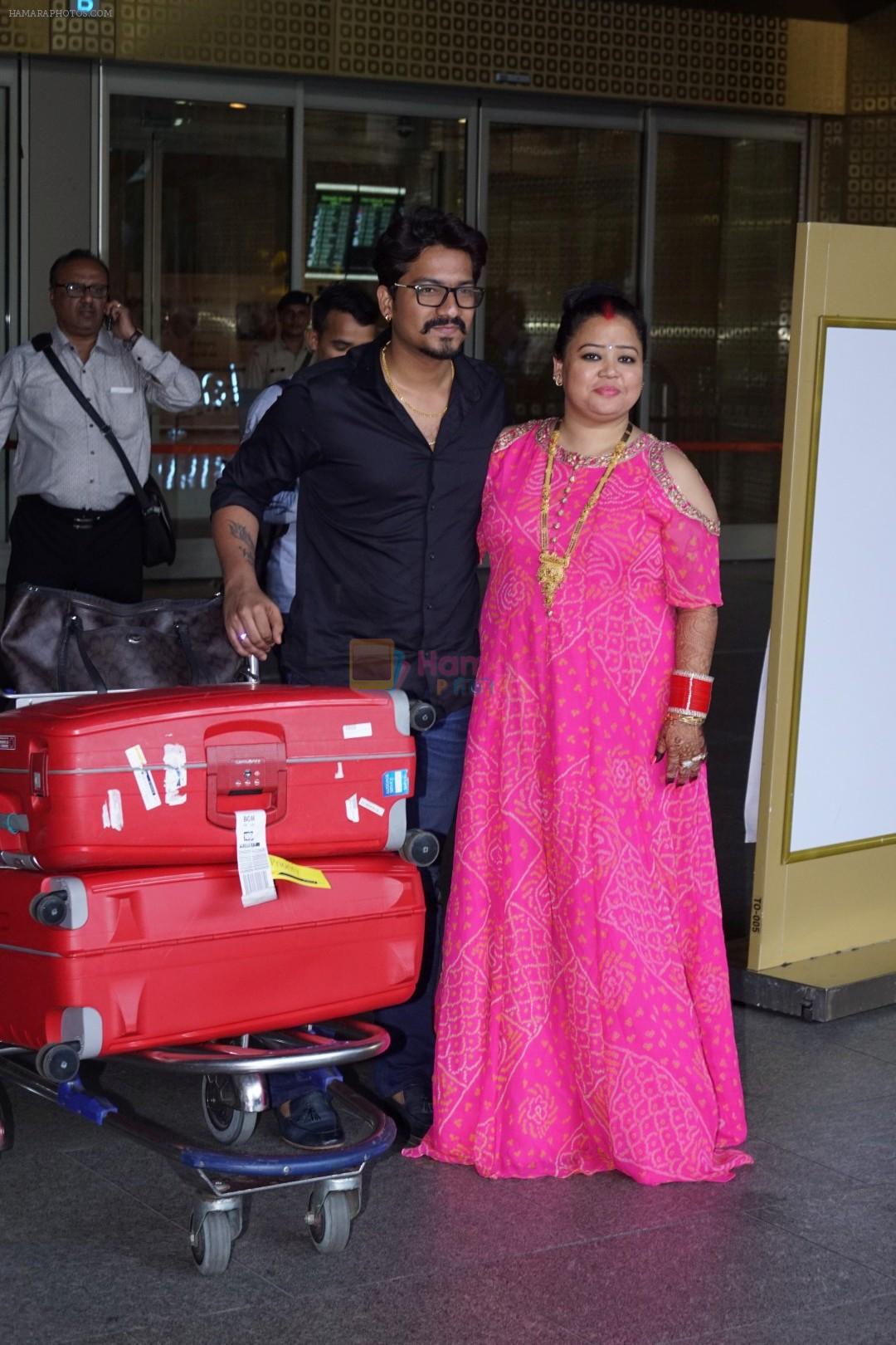 Bharti Singh and Harsh Limbachiyaa spotted in Mumbai After Marriage on 6th Dec 2017