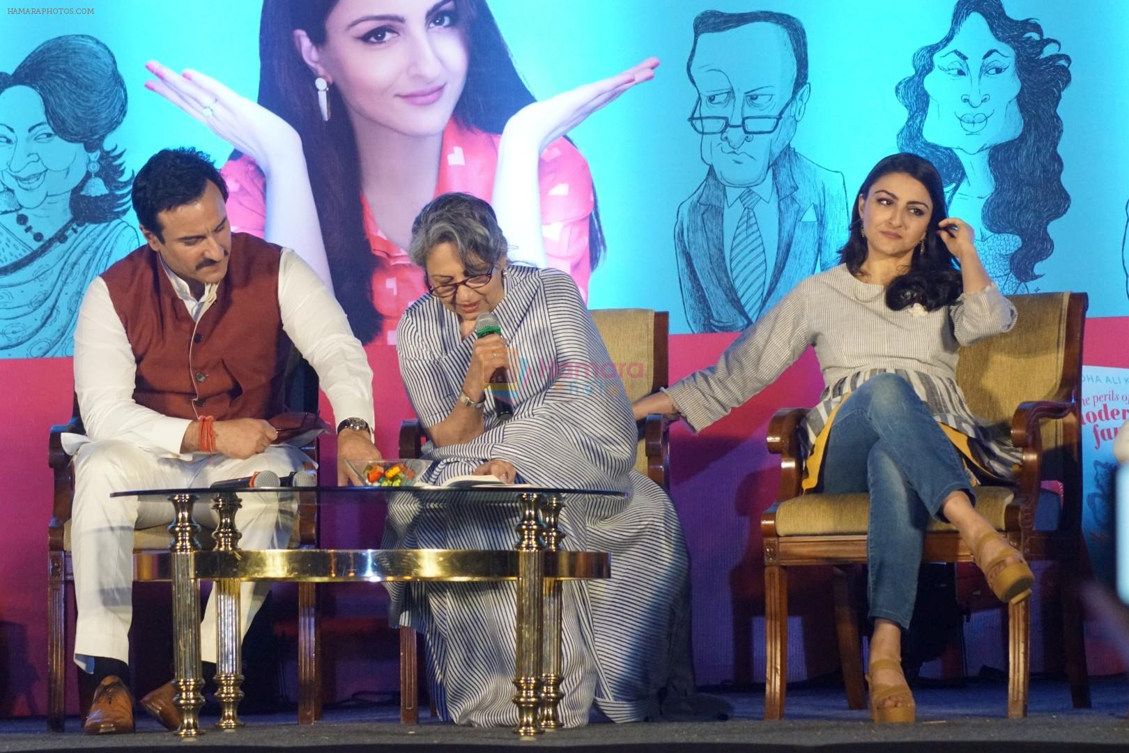 Saif Ali Khan, Sharmila Tagore, Soha Ali Khan at Soha Ali Khan's Debut Book Launch The Perils Of Being Moderately Famous on 12th Dec 2017