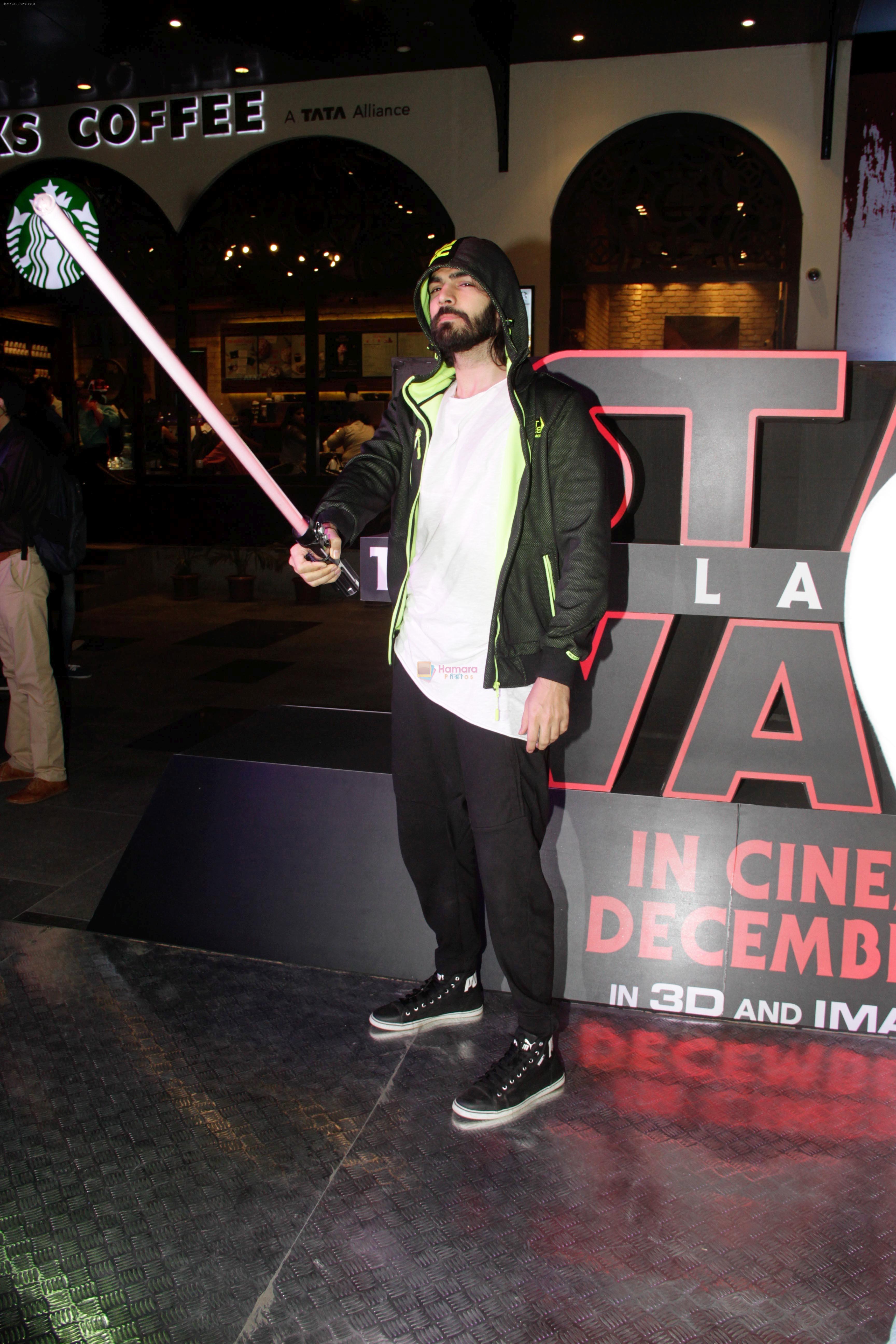 Karan Grover at the Red Carpet Premiere Of 2017's Most Awaited Hollywood Film Disney Star War on 13th Dec 2017