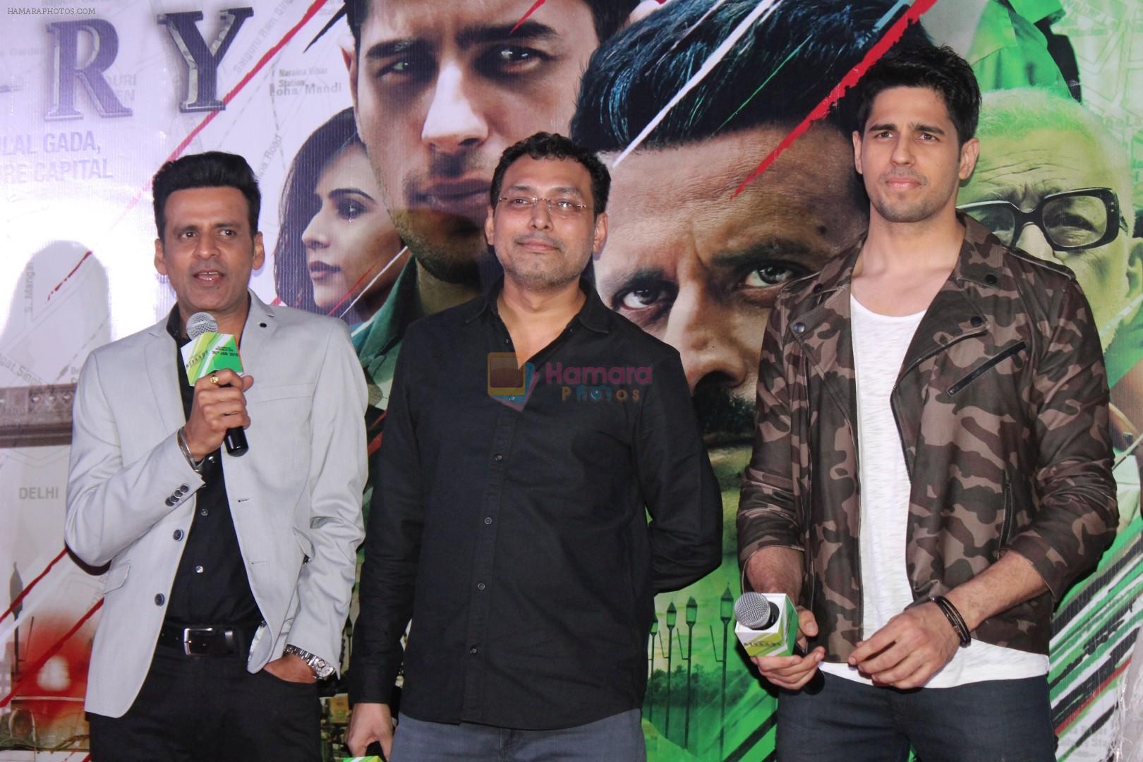 Sidharth Malhotra, Manoj Bajpayee, Neeraj Pandey at the Trailer Launch of Film Aiyaary on 19th Dec 2017
