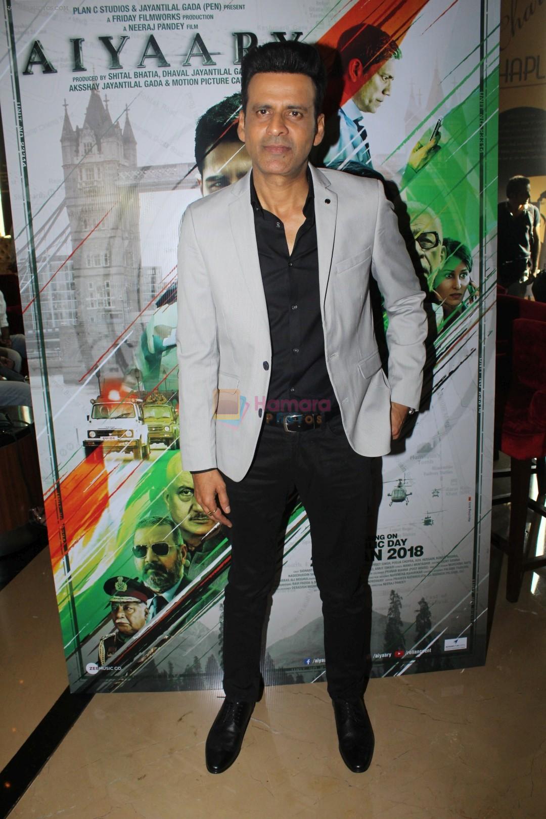 Manoj Bajpayee at the Trailer Launch of Film Aiyaary on 19th Dec 2017