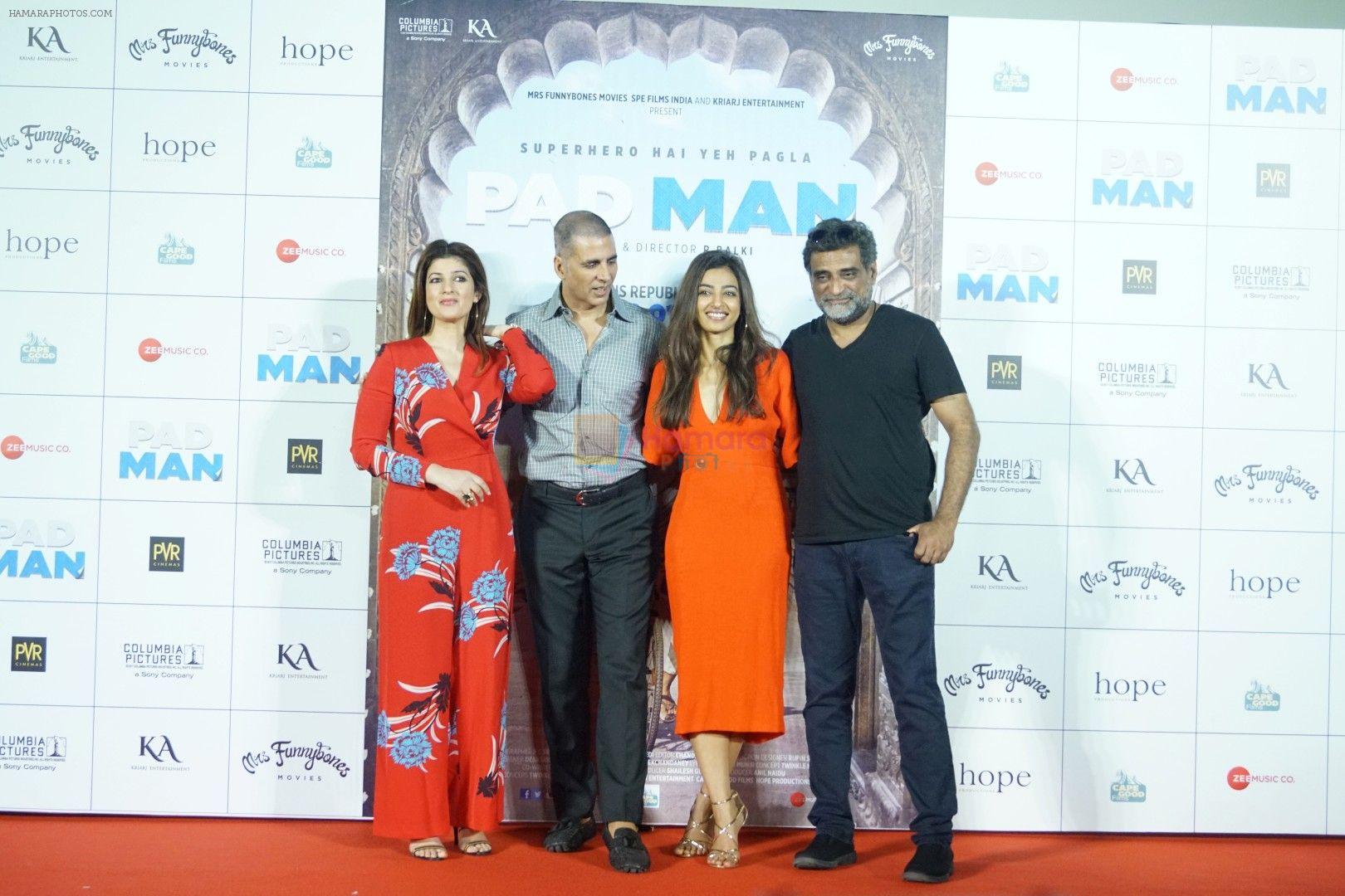 Akshay Kumar,Twinkle Khanna, Radhika Apte, R Balki At Song Launch Of Film Padman on 20th Dec 2017