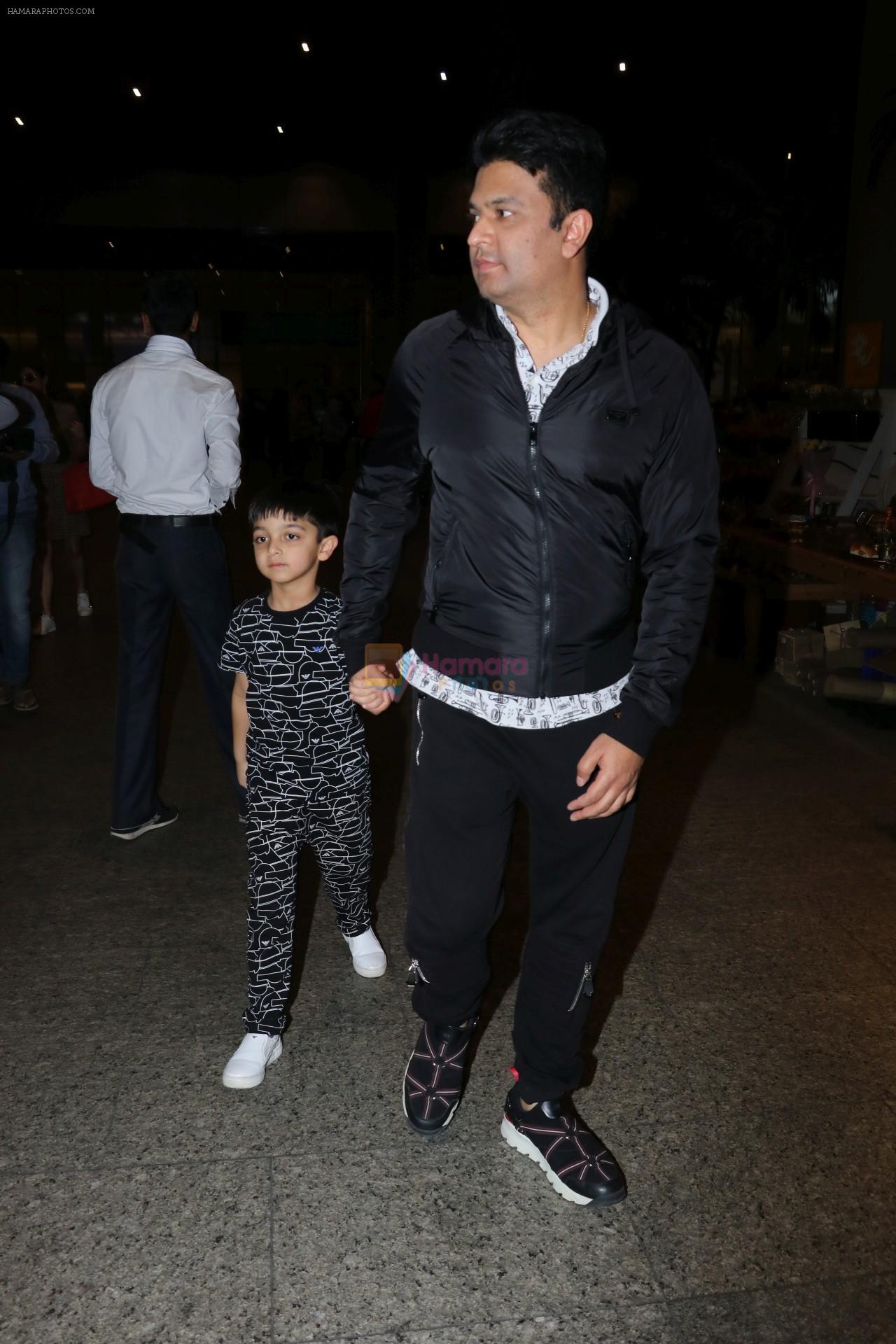 Bhushan Kumar with Son Spotted At Airport on 1st Jan 2018