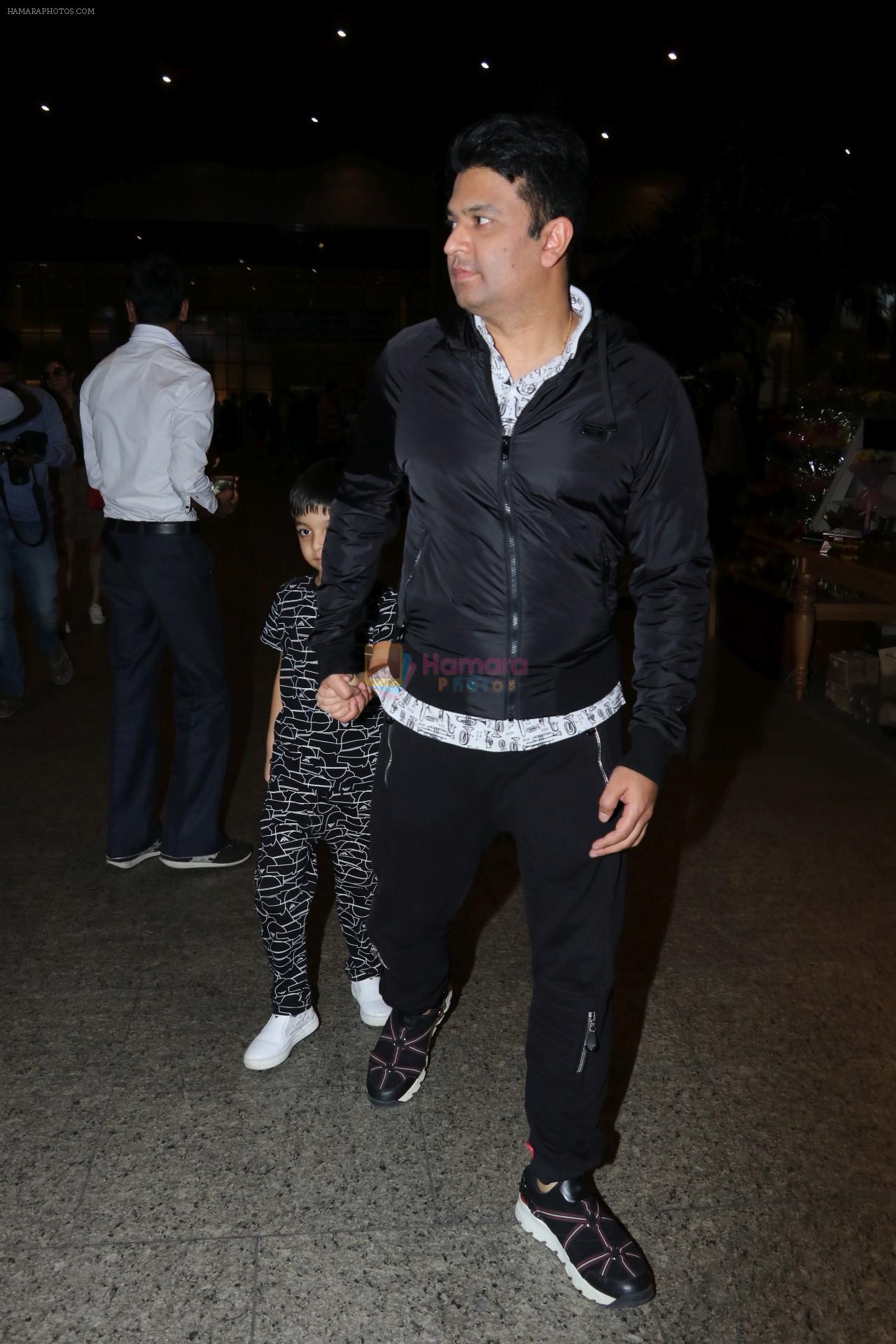 Bhushan Kumar with Son Spotted At Airport on 1st Jan 2018