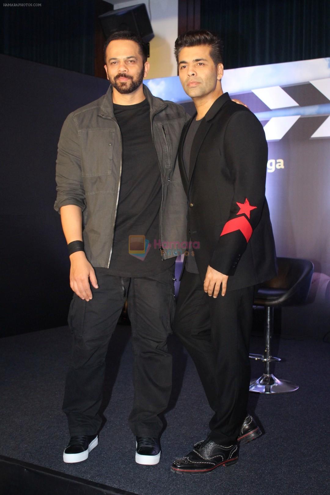 Karan Johar, Rohit Shetty at the Press Conference Of India's Next Superstars on 6th Jan 2018