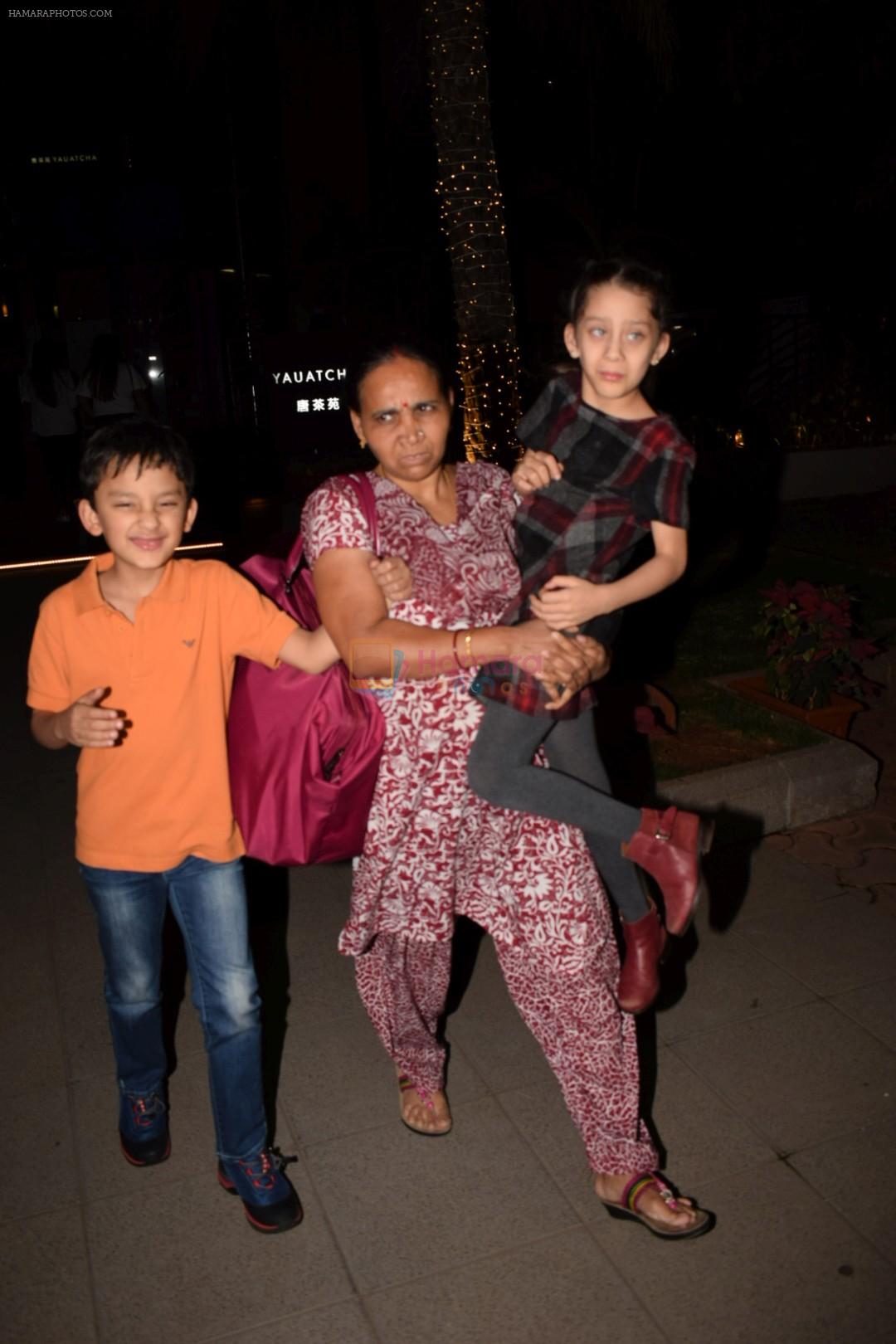 Sanjay Dutt's kids Spotted At Yaucha Bkc on 13th Jan 2018