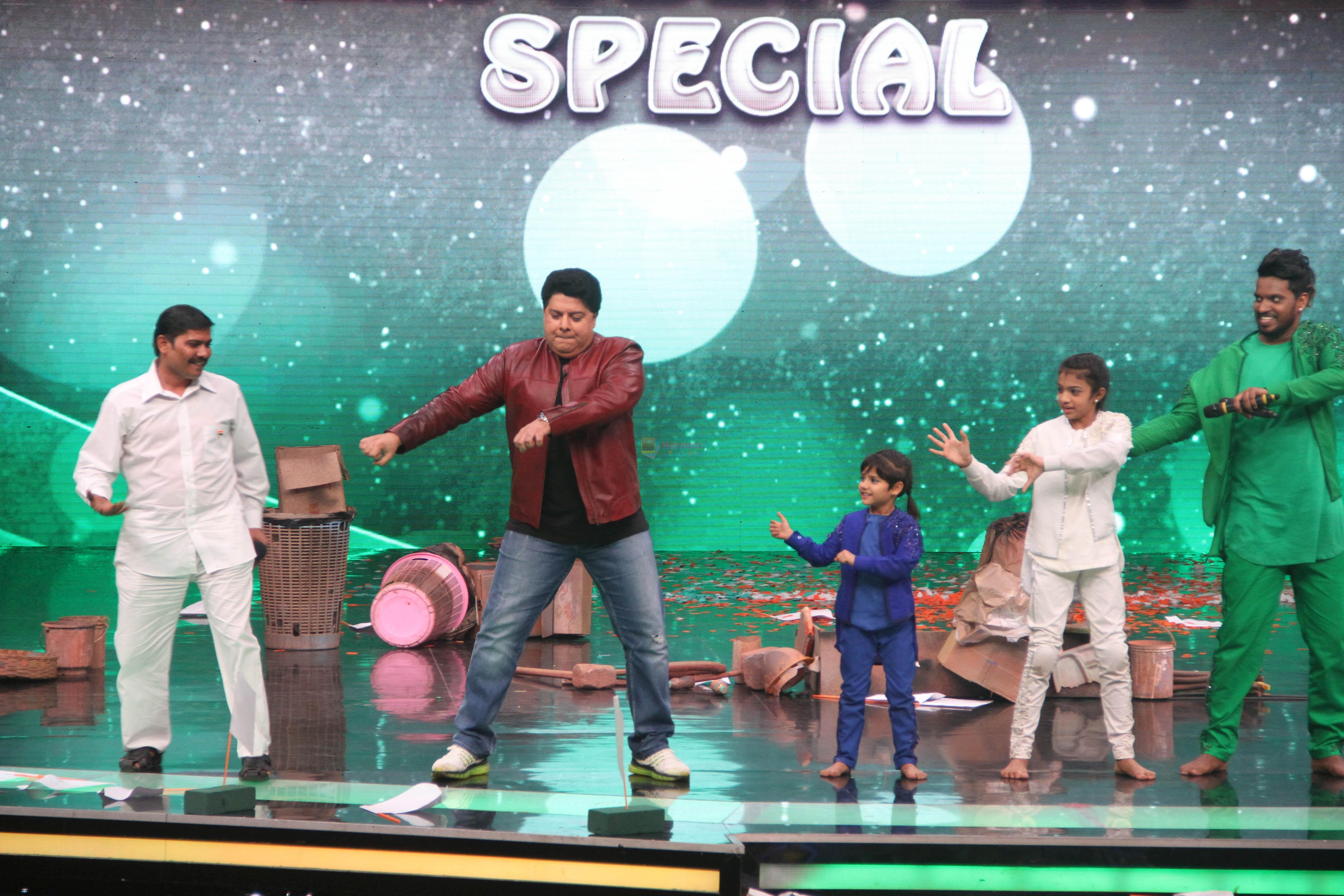 Sajid Khan at Super Dancer Show On Location on 22nd Jan 2018