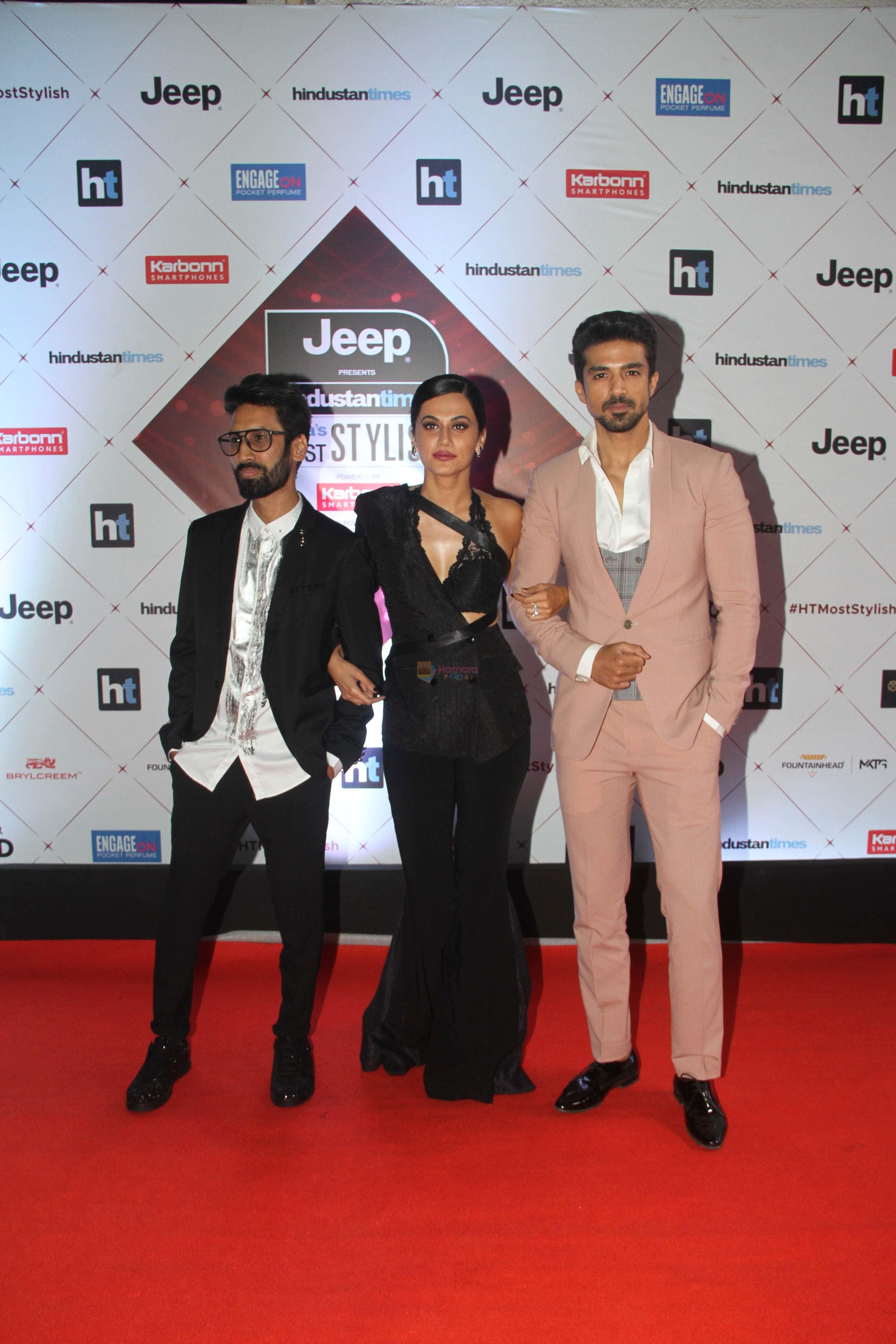 Taapsee Pannu, Saqib Saleem at the Red Carpet Of Ht Most Stylish Awards 2018 on 24th Jan 2018
