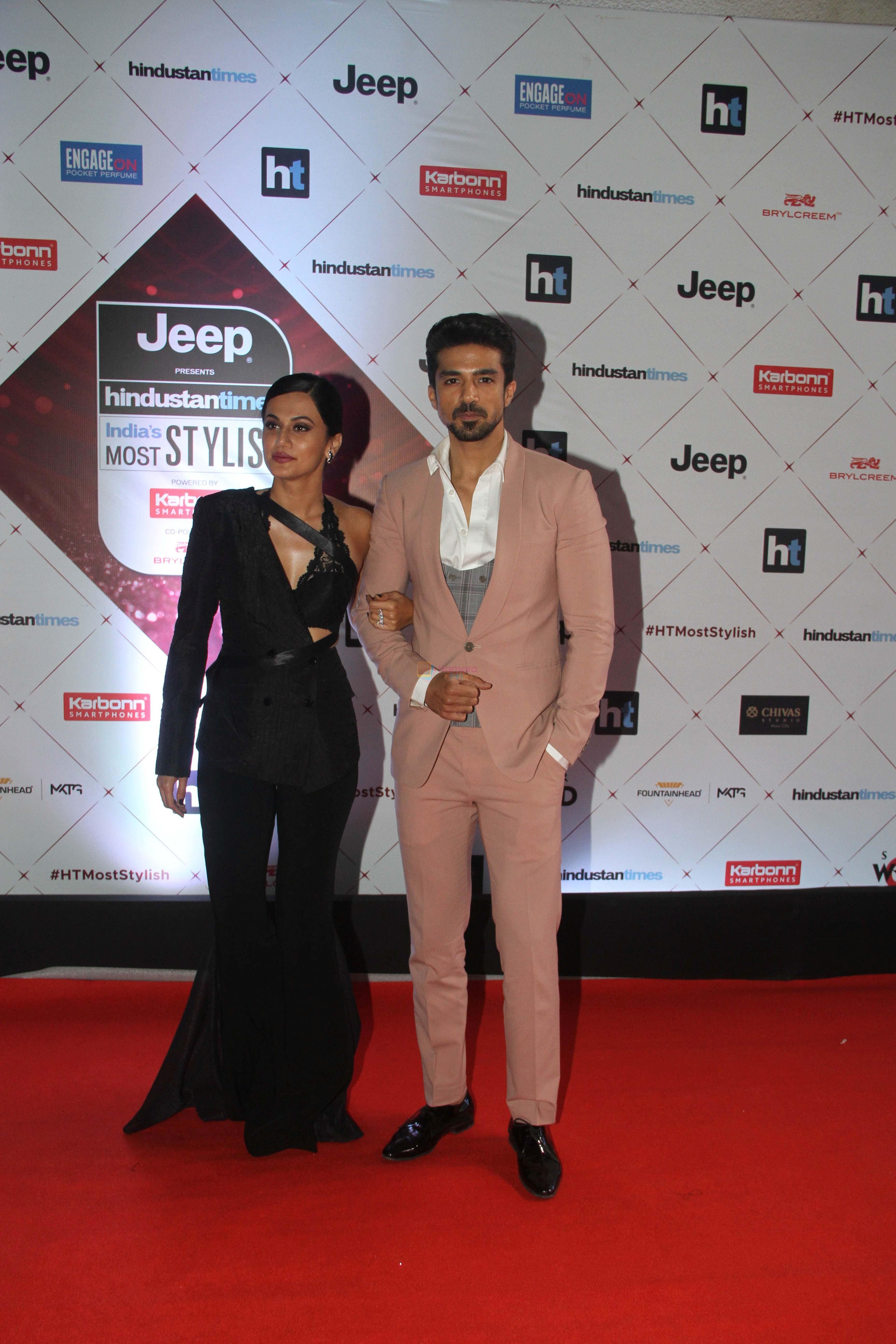 Taapsee Pannu, Saqib Saleem at the Red Carpet Of Ht Most Stylish Awards 2018 on 24th Jan 2018