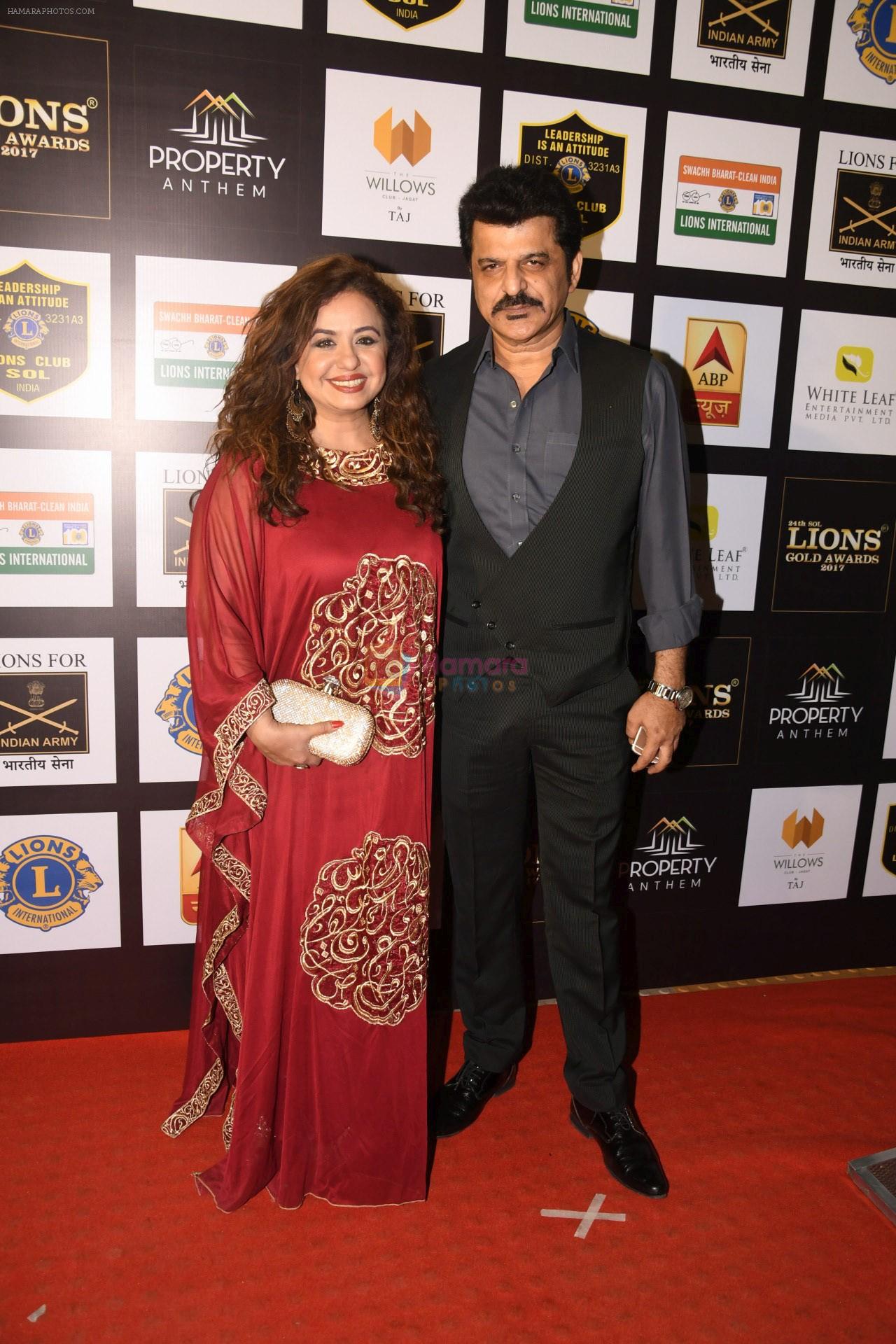 Rajesh Khattar, Vandana Sajnani At 24th SOL Lions Gold Awards on 24th Jan 2018