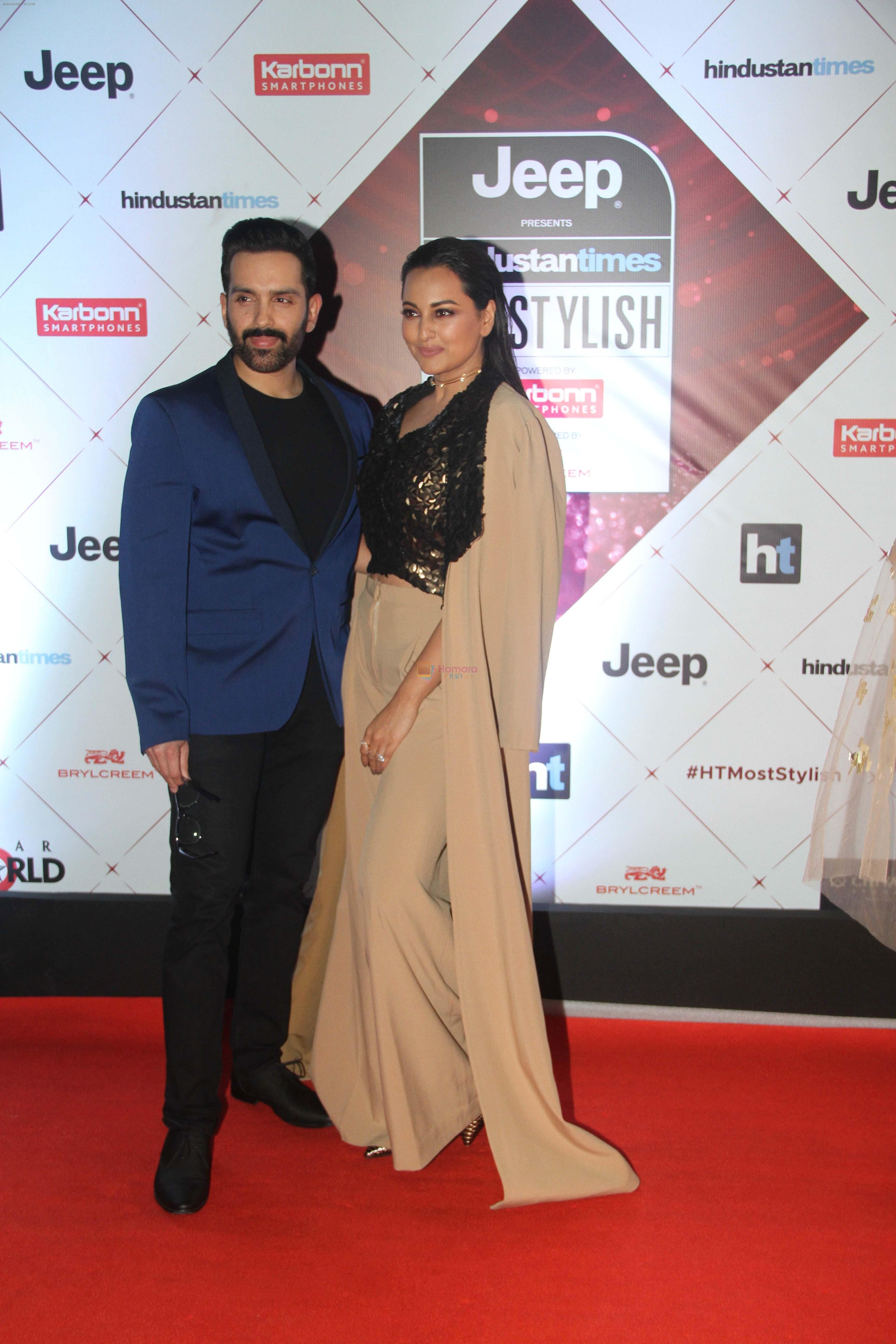 Sonakshi Sinha, Luv Sinha at the Red Carpet Of Ht Most Stylish Awards 2018 on 24th Jan 2018