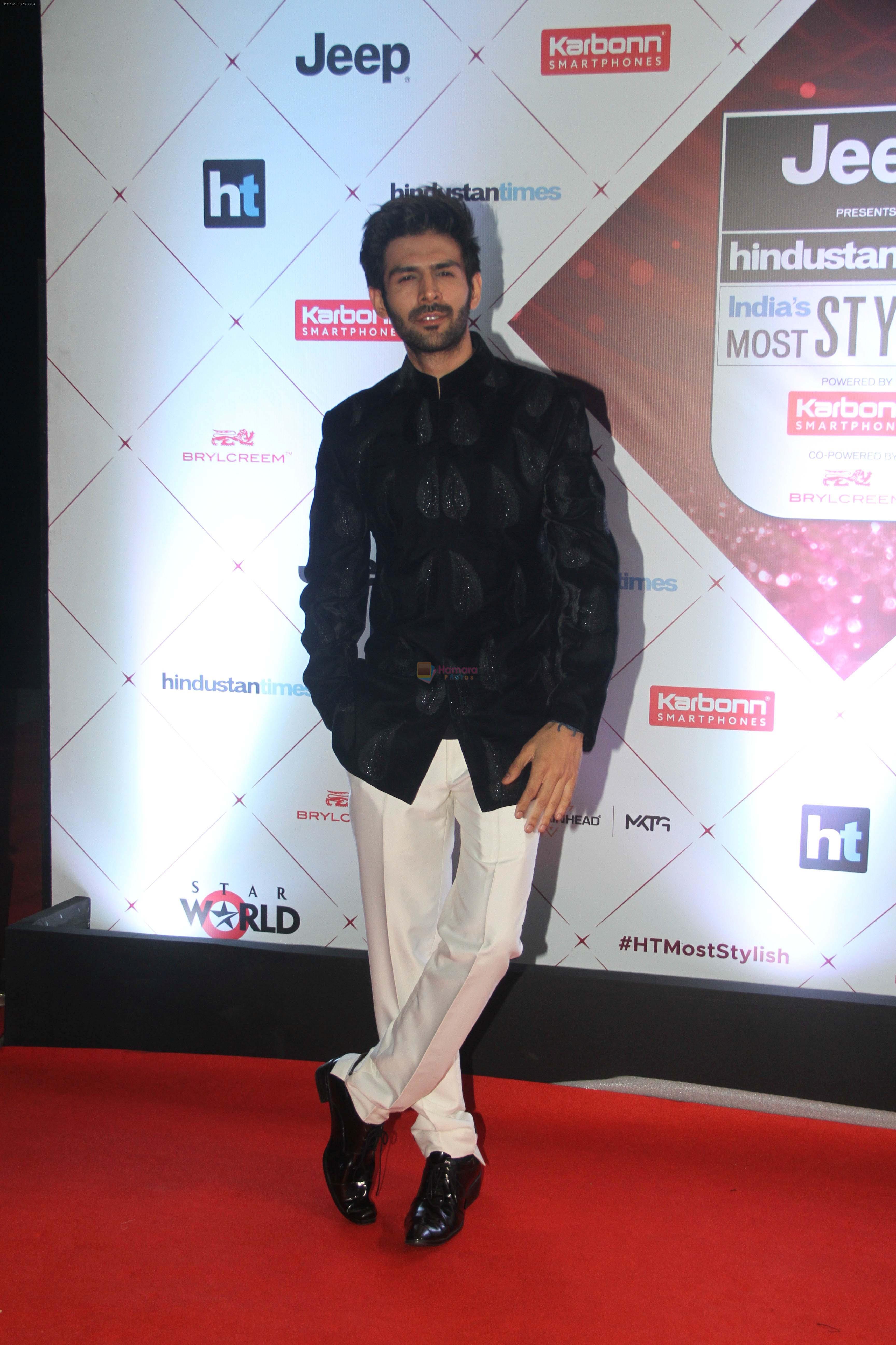 Kartik Aaryan at the Red Carpet Of Ht Most Stylish Awards 2018 on 24th Jan 2018