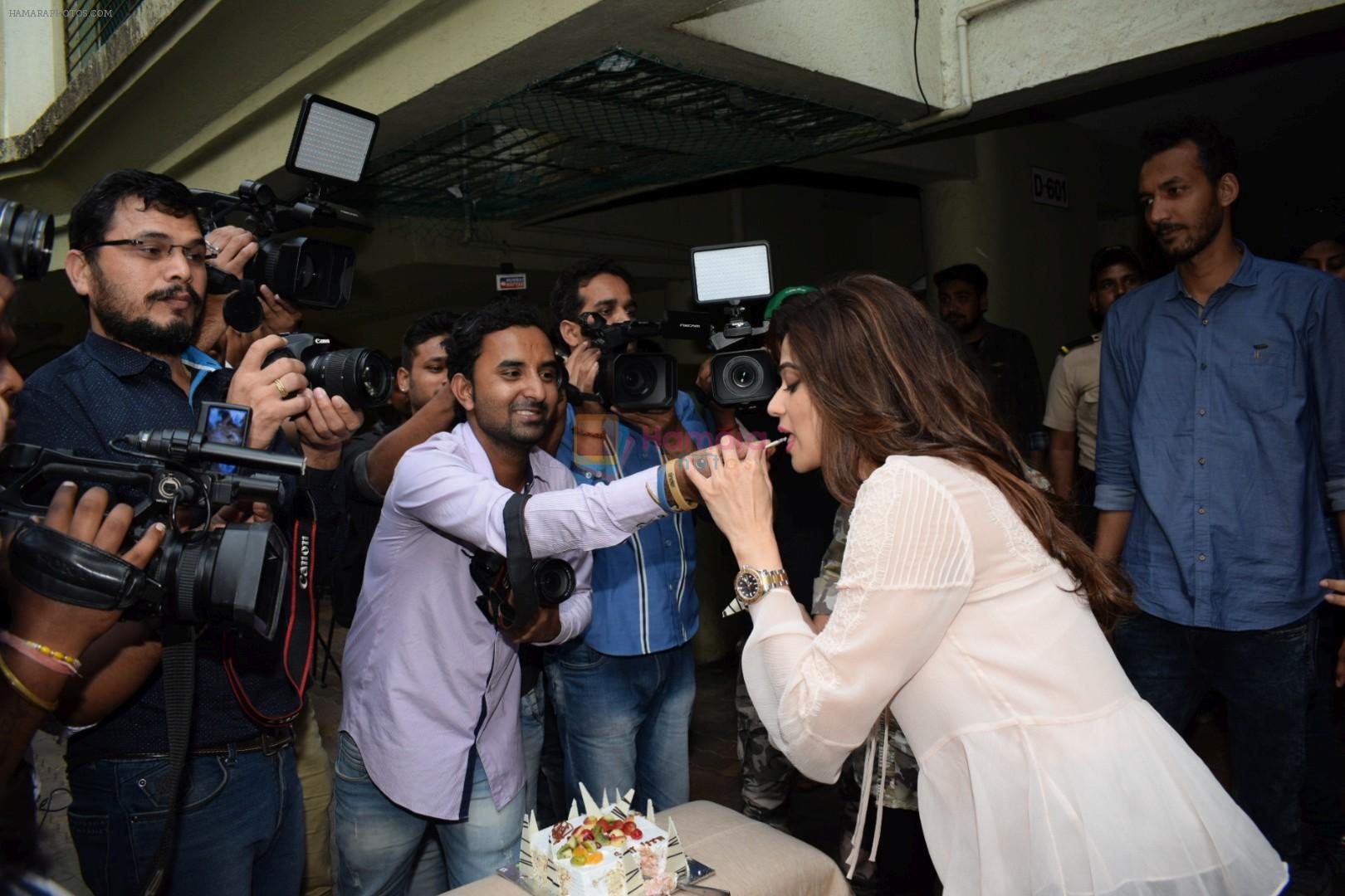Shamita Shetty celebrates her birthday with cake cutting at her residence in Mumbai on 2nd Feb 2018