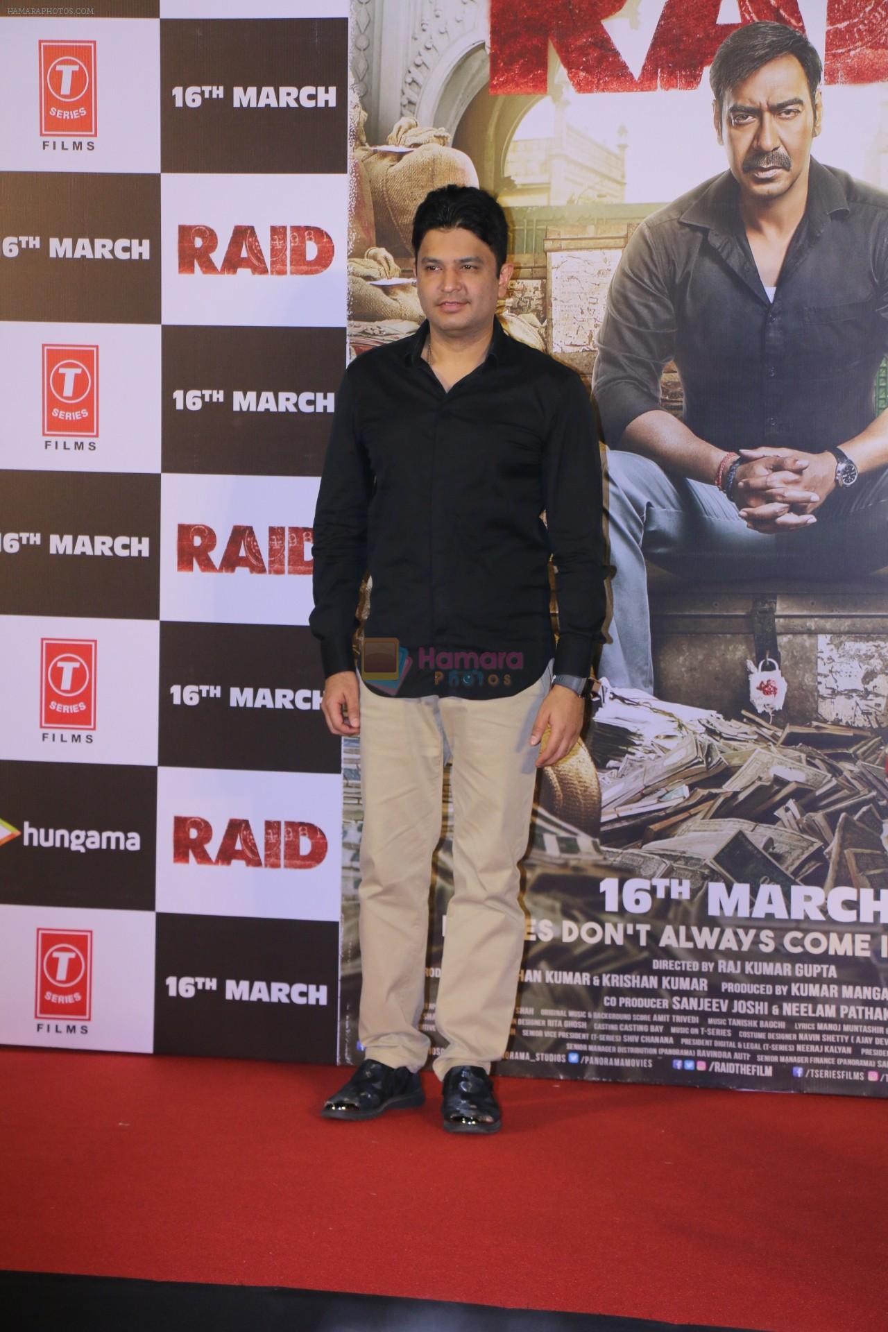 Bhushan Kumar at the Trailer launch of film Raid at PVR, Juhu,Mumbai on 5th Feb 2018