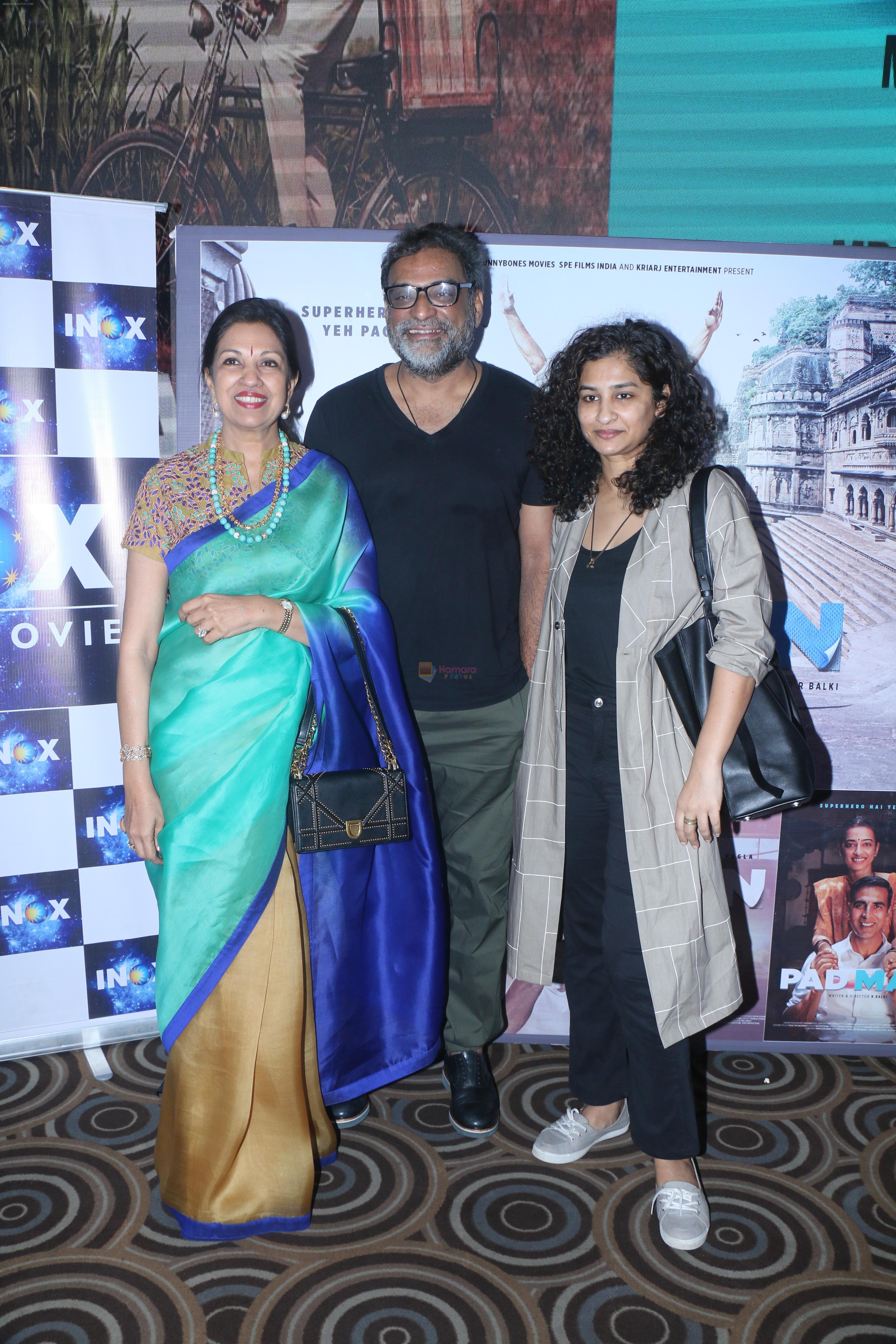 R Balki, Gauri Shinde attend the special screening of Padman hosted by IMC Ladies Wing in Inox Nariman point on 8th Feb 2018