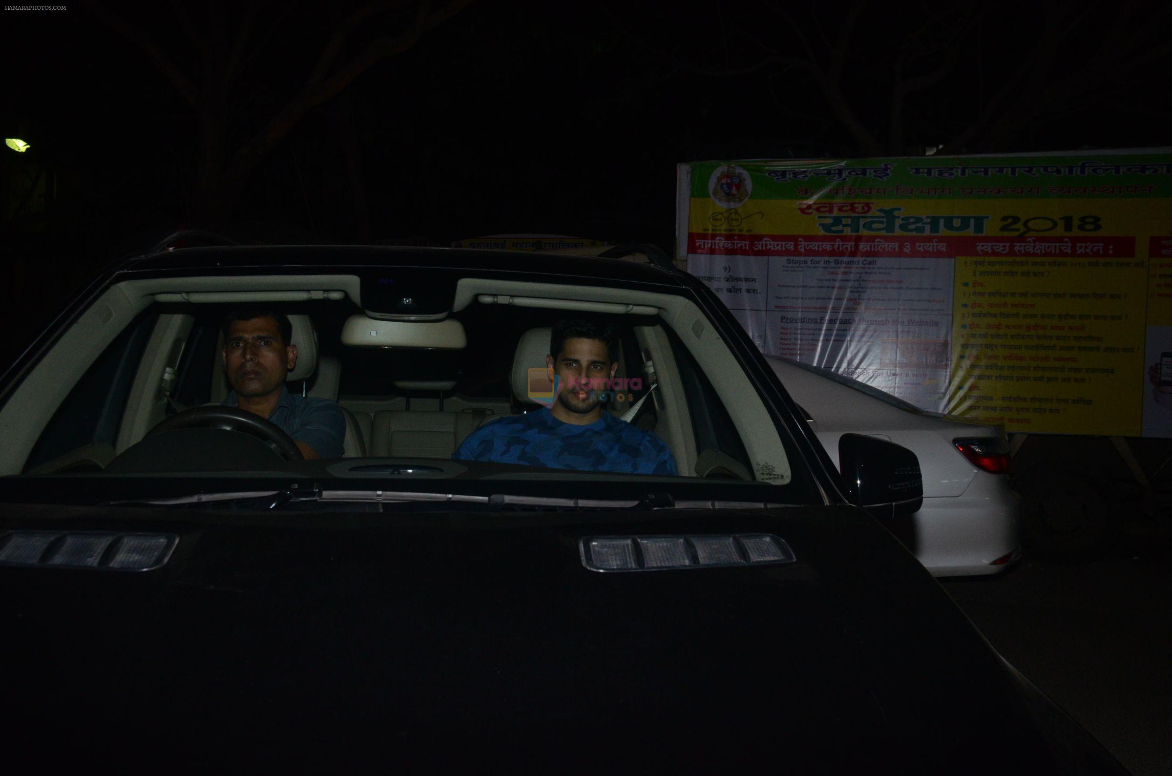 Sidharth Malhotra at the Special Screening Of Aiyaary on 15th Feb 2018