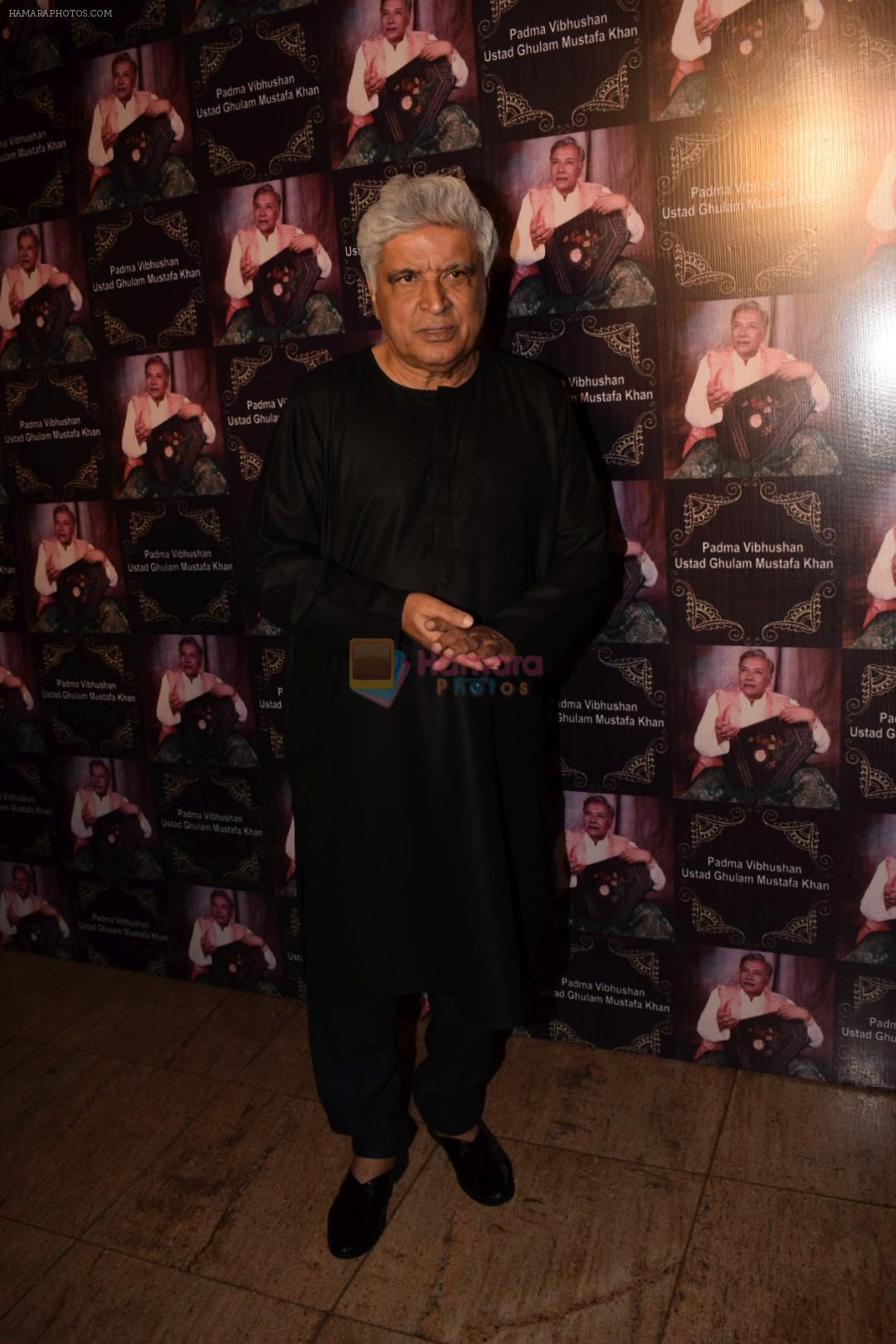 Javed Akhtar at the national honour Padma vibhushan bestowed to guru Ustad Ghulam Mustafa Khan at The Club in Andheri on 5th March 2018