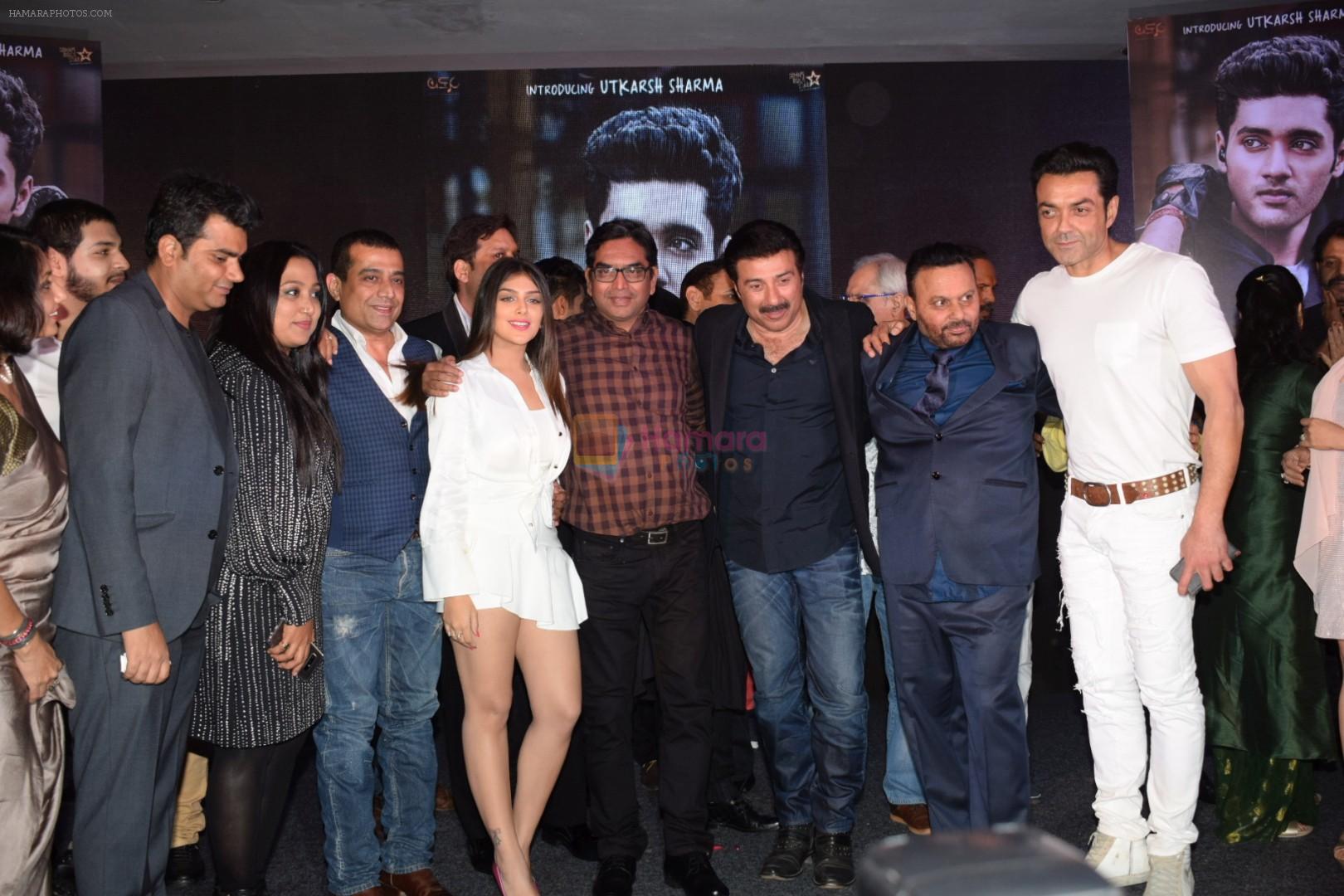 Sunny Deol, Bobby Deol, Anil Sharma, Ishita Chauhan at Successful Post Shoot Wrap Up Party On Anil Shrma Birthday on 7th March 2018