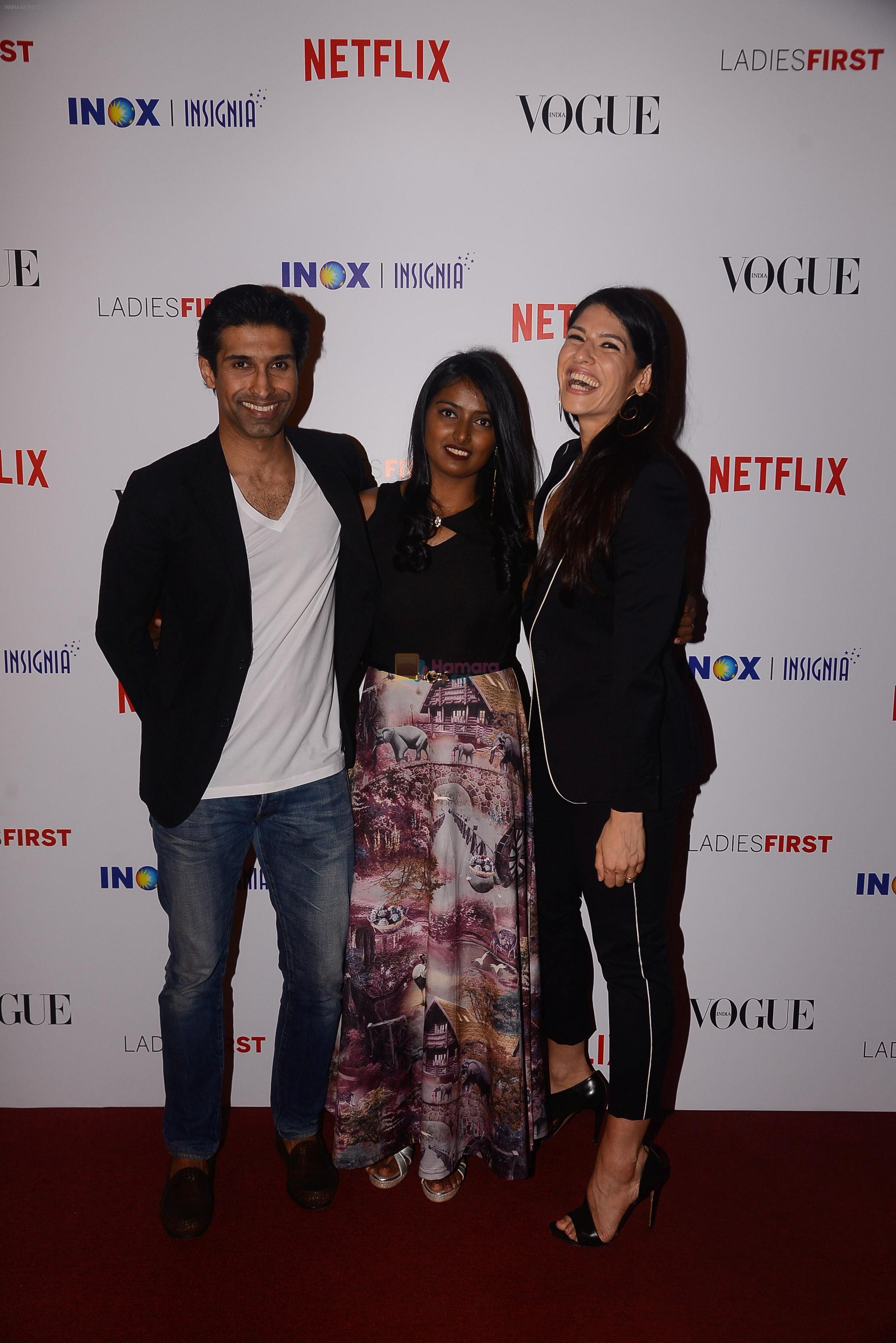 Uraaz, Shaana and Deepika at the Premier of _Ladies First_- The First Original Netflix Documentary that chronicles the life of World No 1 Archer, Deepika Kumari on 8th March 2018