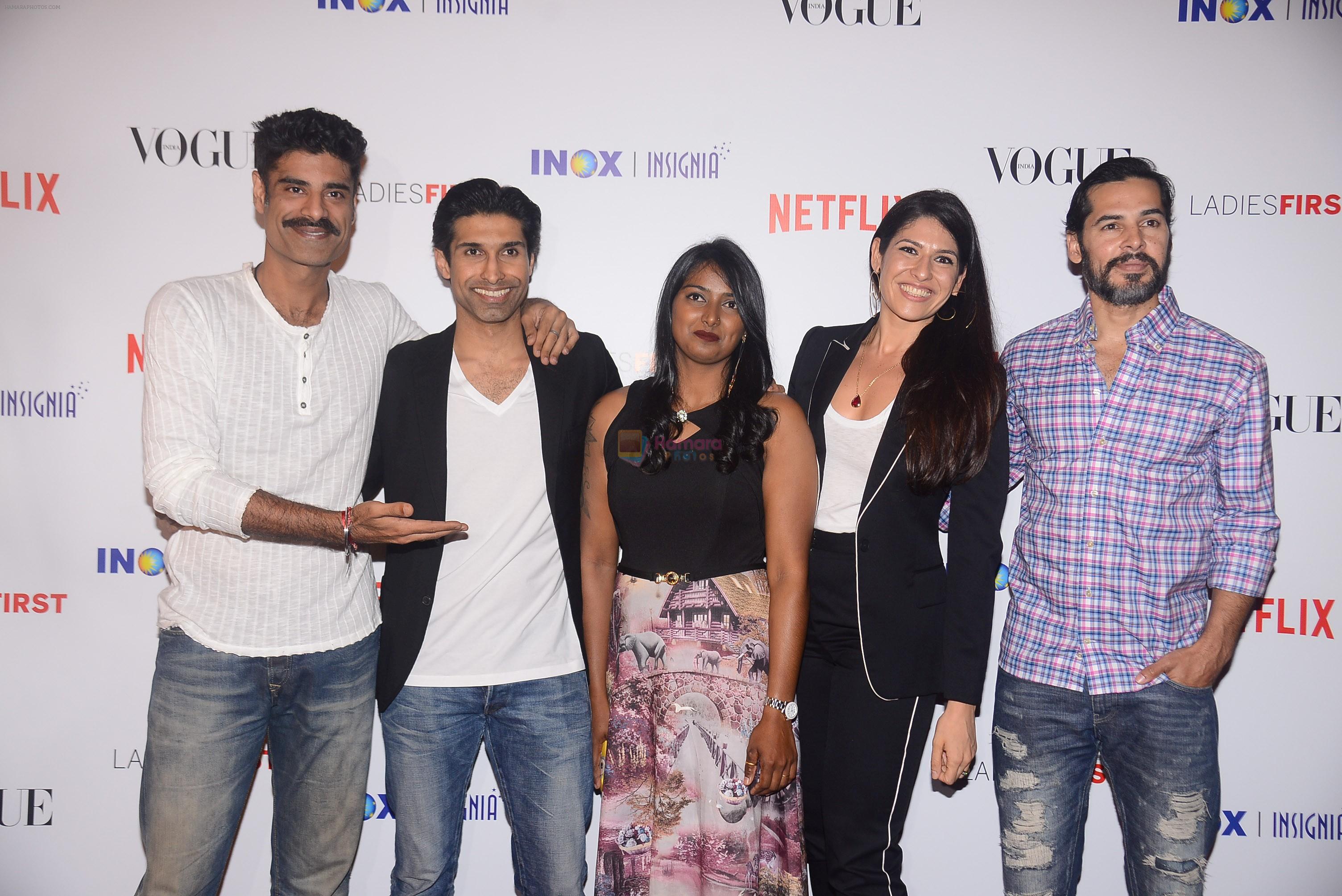 Sikander, Uraaz, Deepika, Shaana and Dino at the Premier of _Ladies First_- The First Original Netflix Documentary that chronicles the life of World No 1 Archer, Deepika Kumari on 8th March 2018